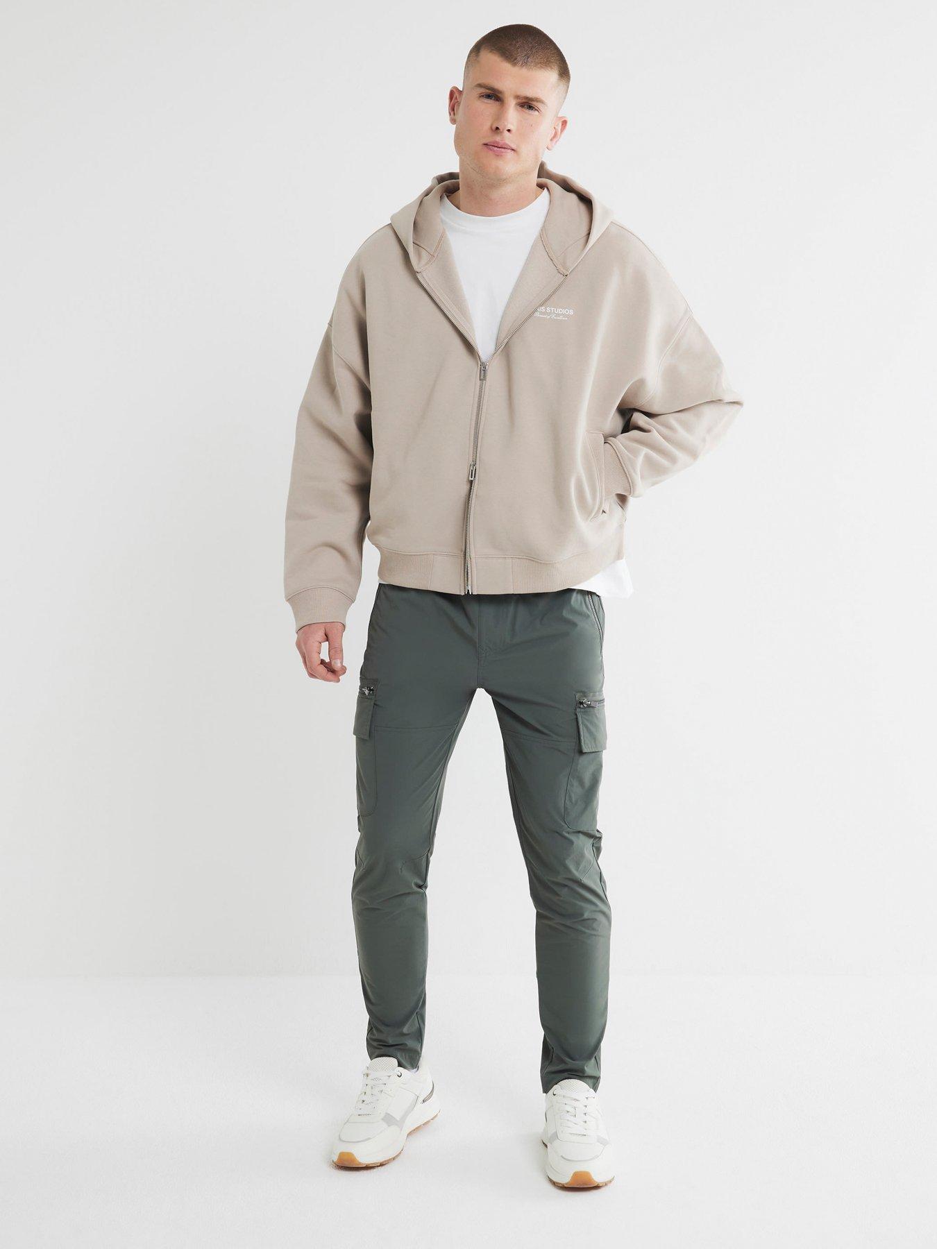 Image 4 of 5 of River Island Affleck Skinny Cargo Pants - Green