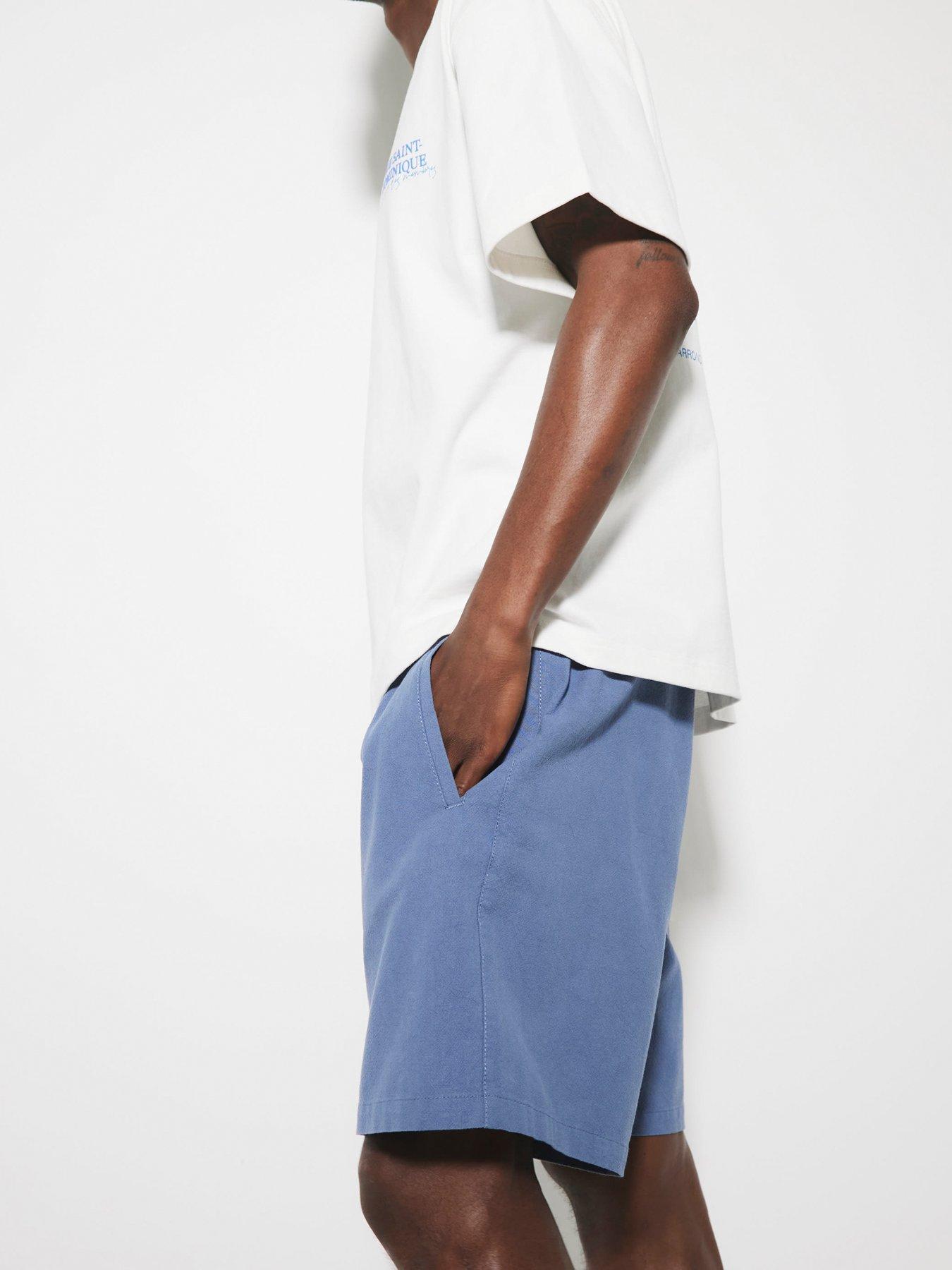 river-island-barkley-pull-on-shorts-bluestillFront