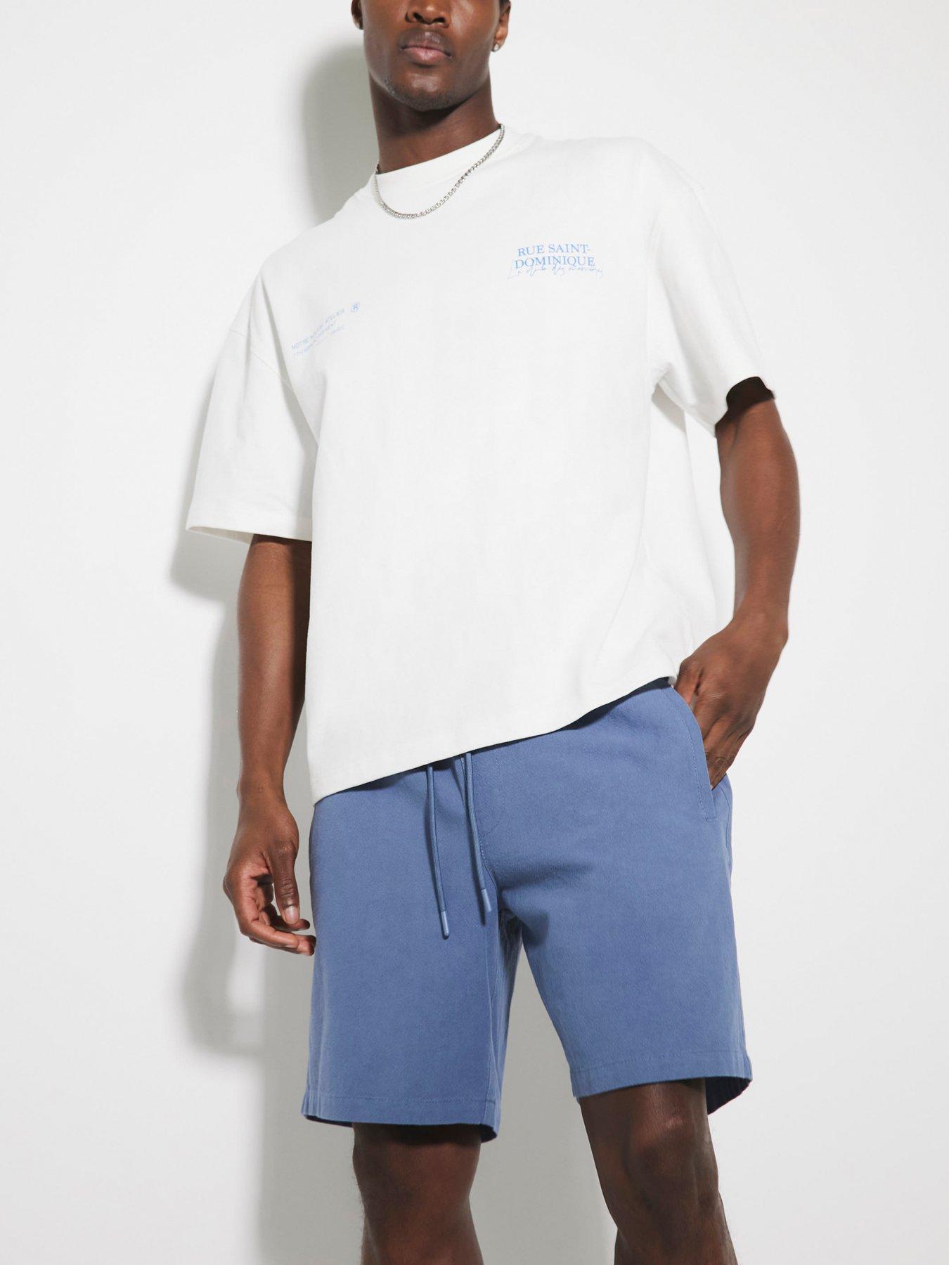 river-island-barkley-pull-on-shorts-blueback