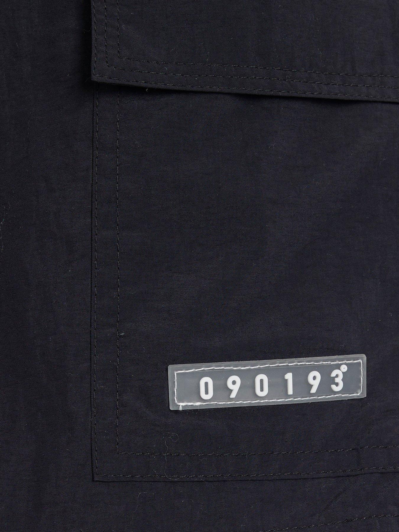Image 5 of 5 of River Island Cargo Swim Shorts - Black