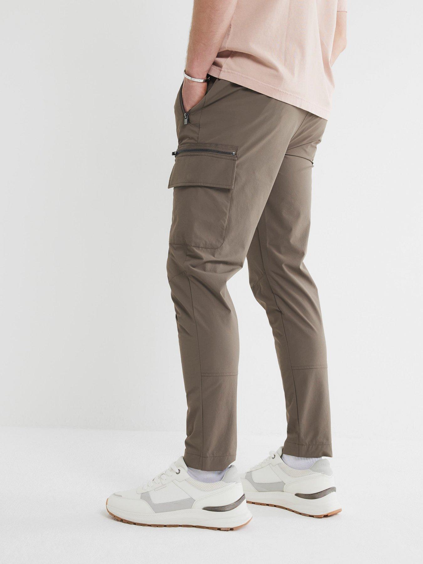 Image 2 of 5 of River Island Affleck Skinny Cargo Pants - Khaki