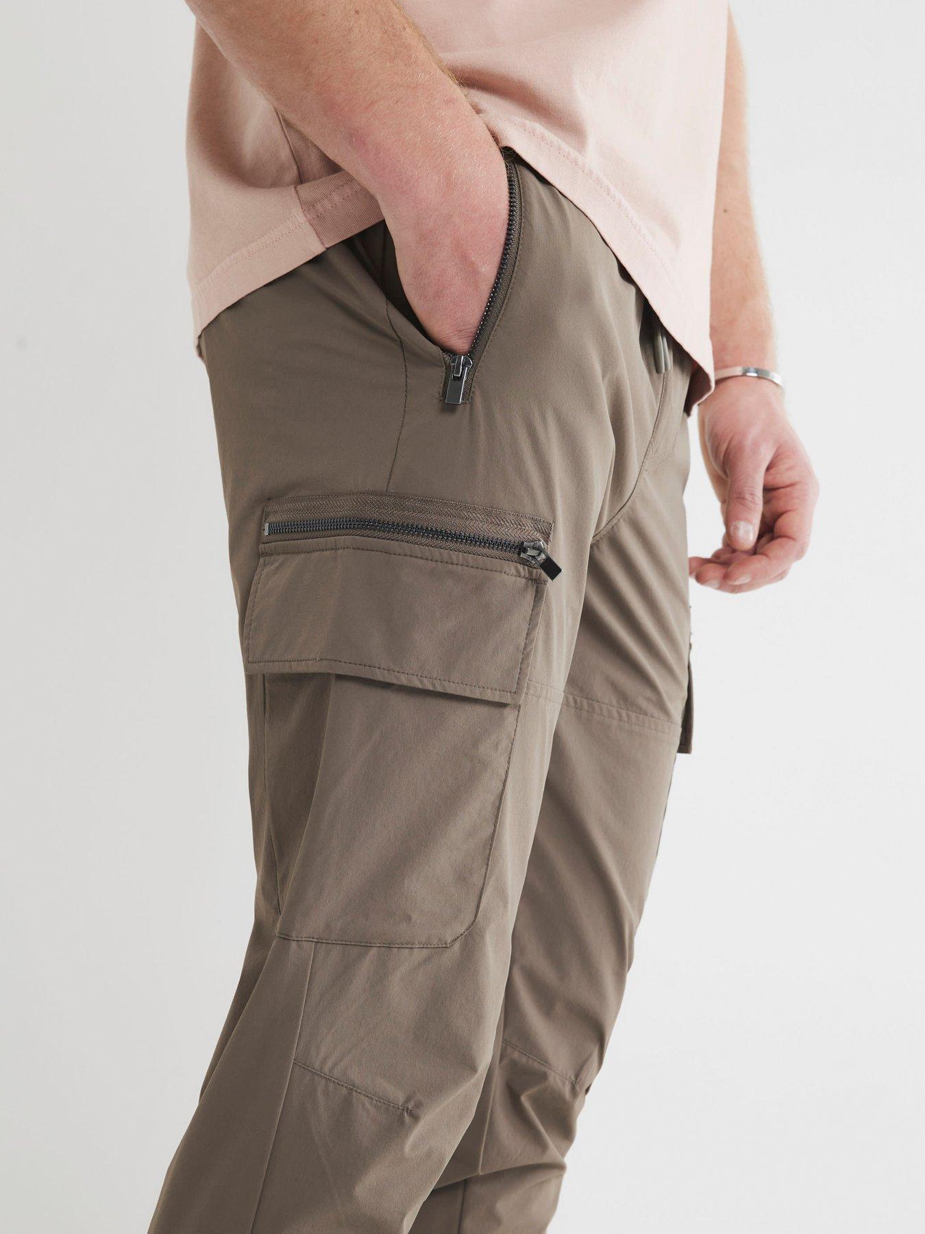 Image 4 of 5 of River Island Affleck Skinny Cargo Pants - Khaki