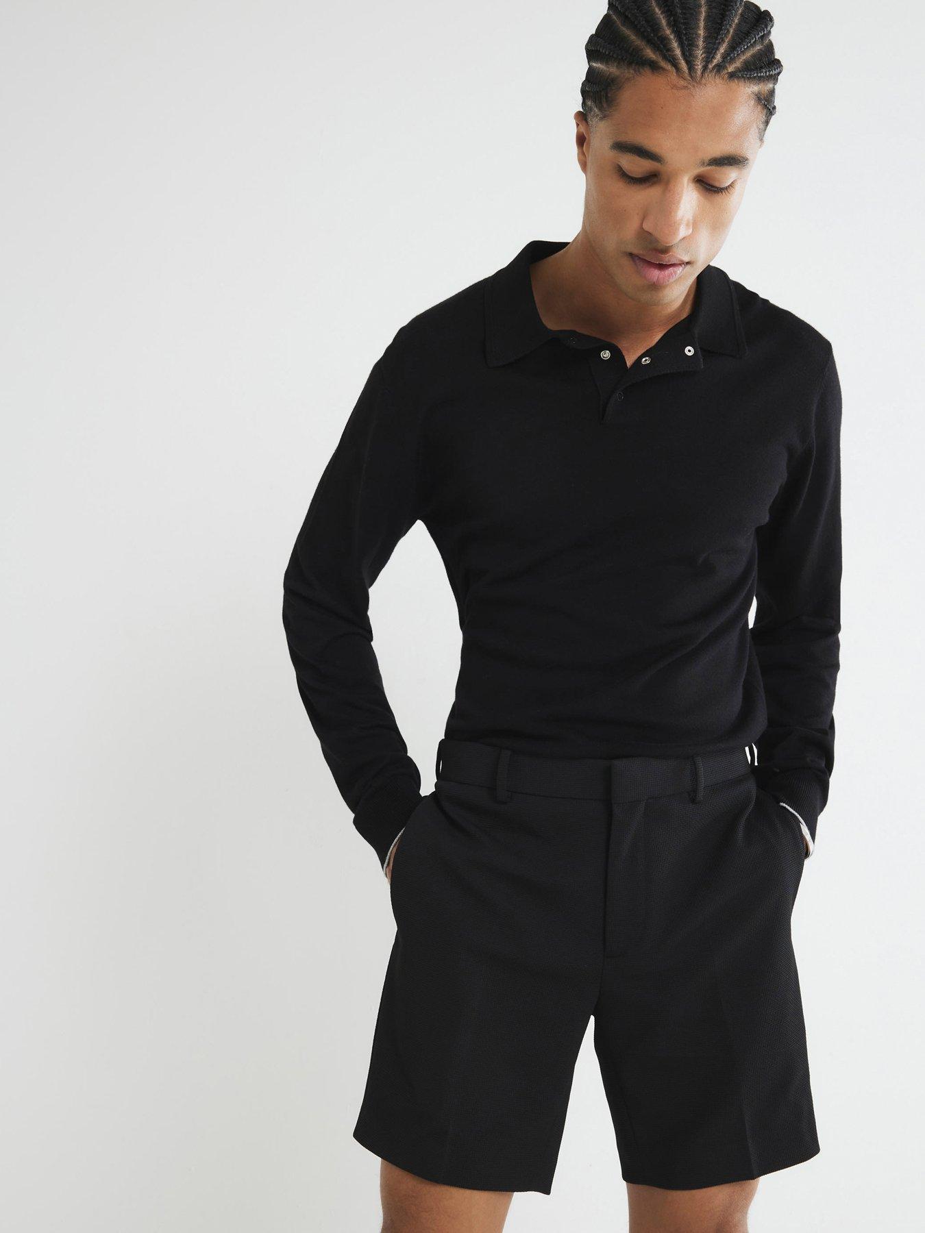 river-island-smart-waffle-shorts-blackback