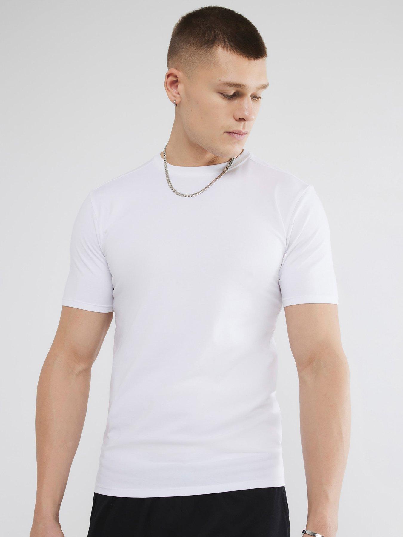 River Island Essentials Muscle Fit T-Shirt - White