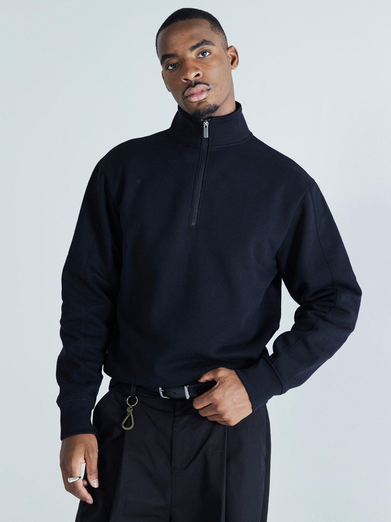 river-island-essentials-12-zip-sweat-top-black