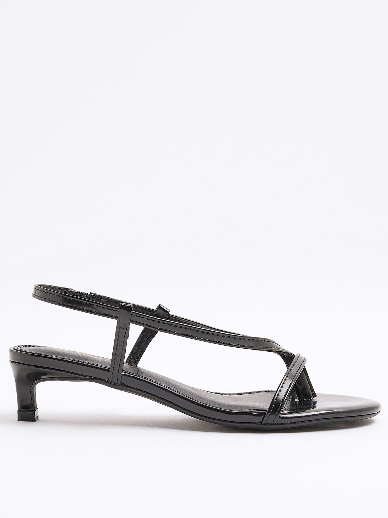 River Island Strappy Heel Sandal - Black