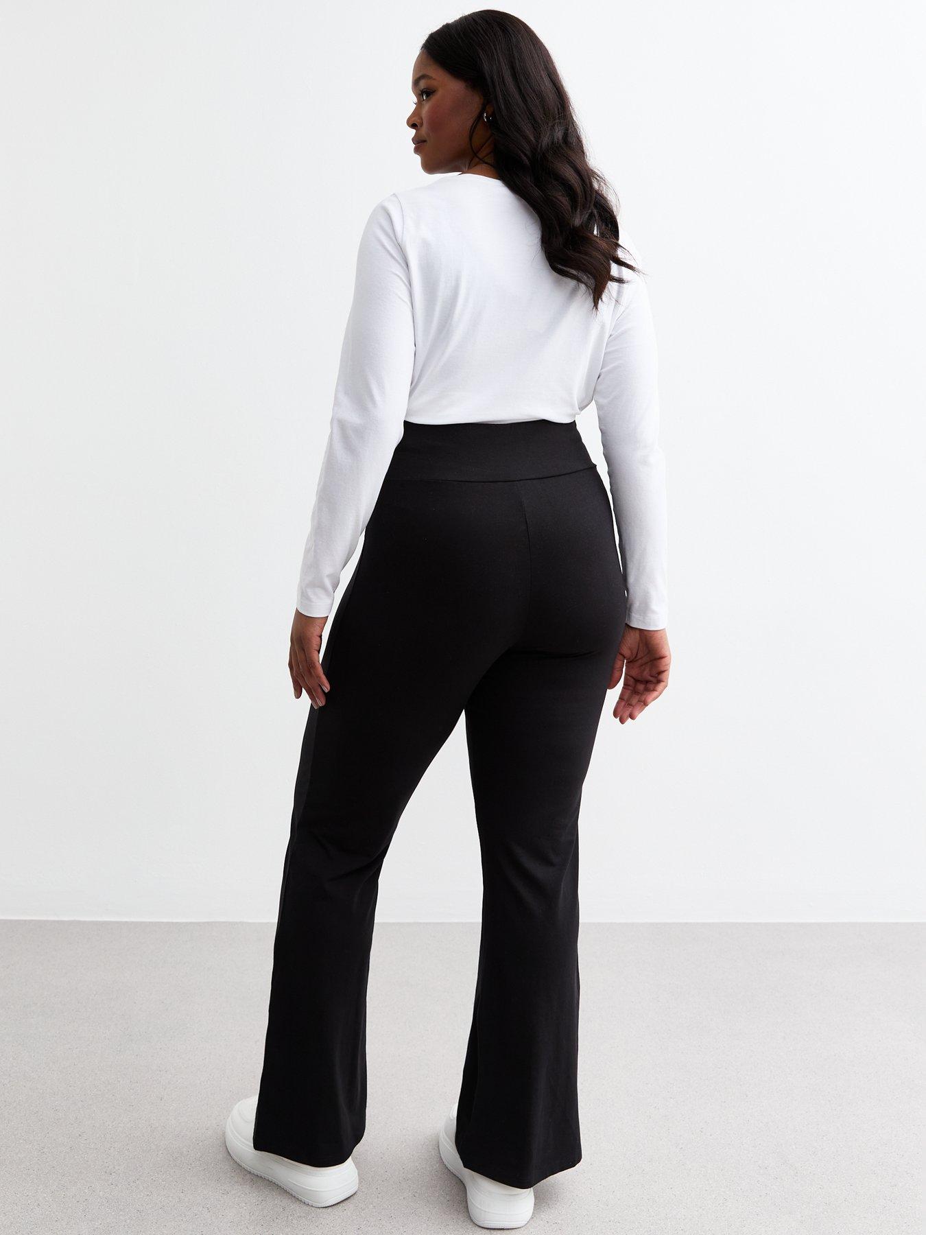 new-look-curves-black-flared-stretch-cotton-leggingsstillFront