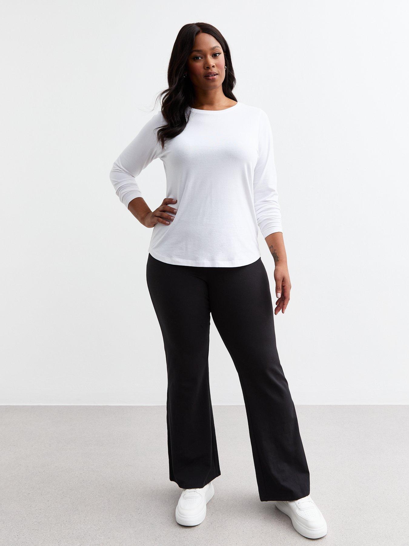 new-look-curves-black-flared-stretch-cotton-leggingsback