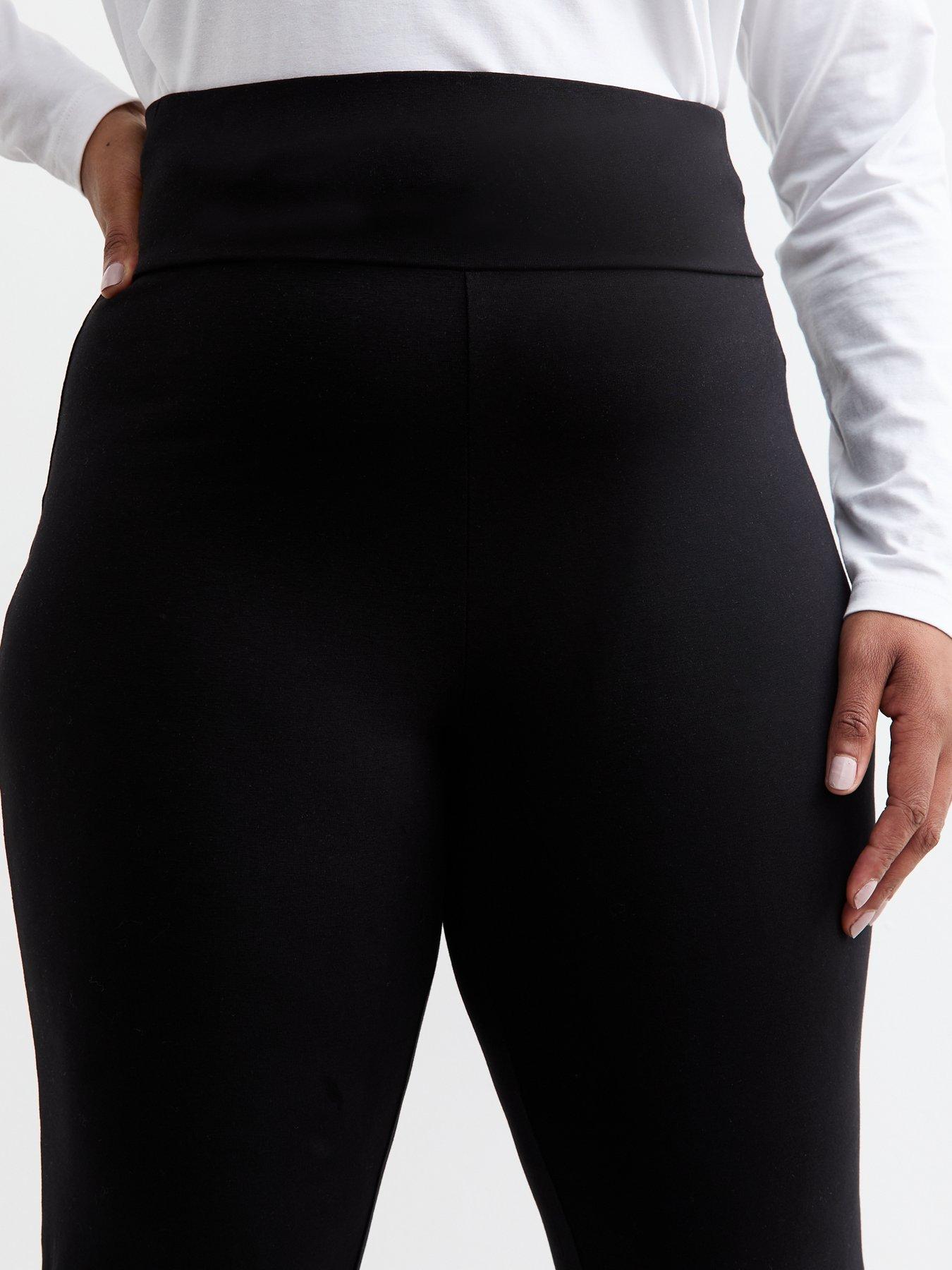 new-look-curves-black-flared-stretch-cotton-leggingsoutfit