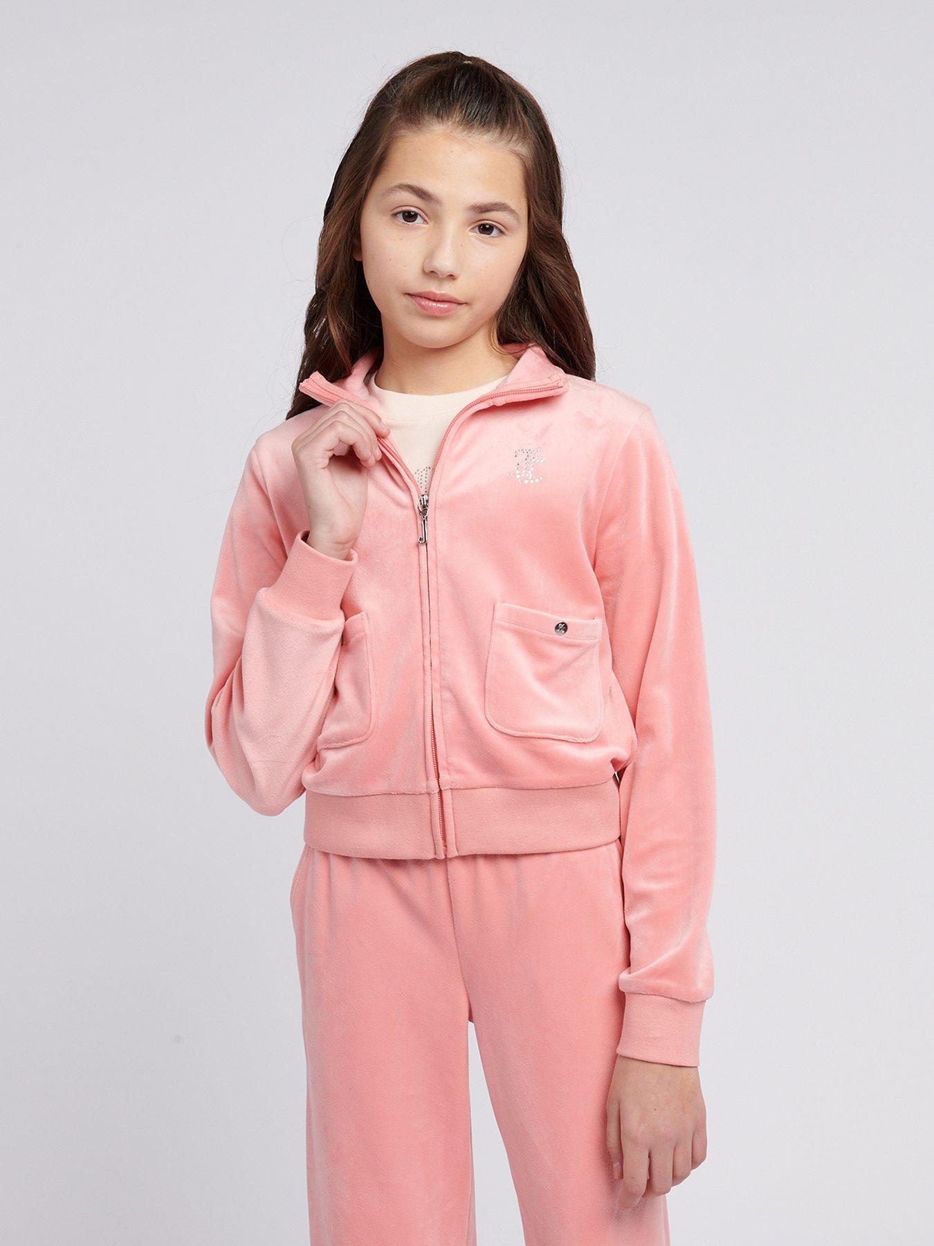 juicy-couture-girls-popper-funnel-neck-zip-thru-light-orange