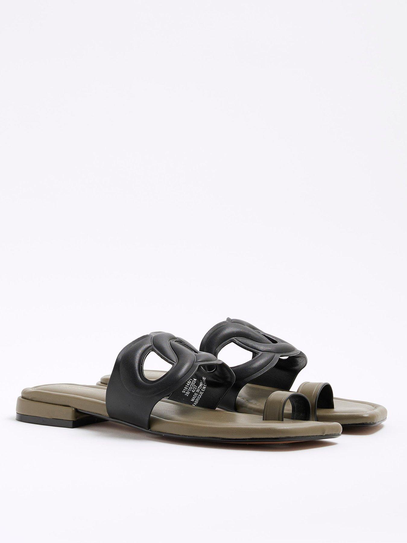 river-island-toe-loop-flat-sandal-greenoutfit