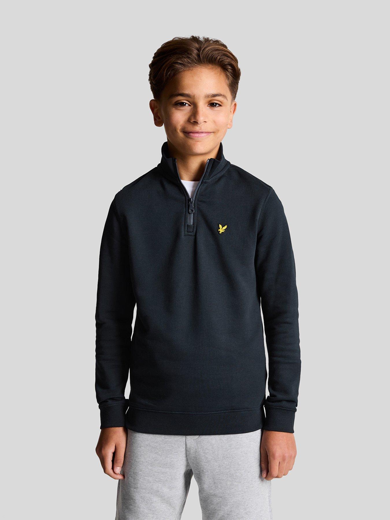 Image 1 of 4 of Lyle & Scott Boys Quarter Zip Pullover - Navy
