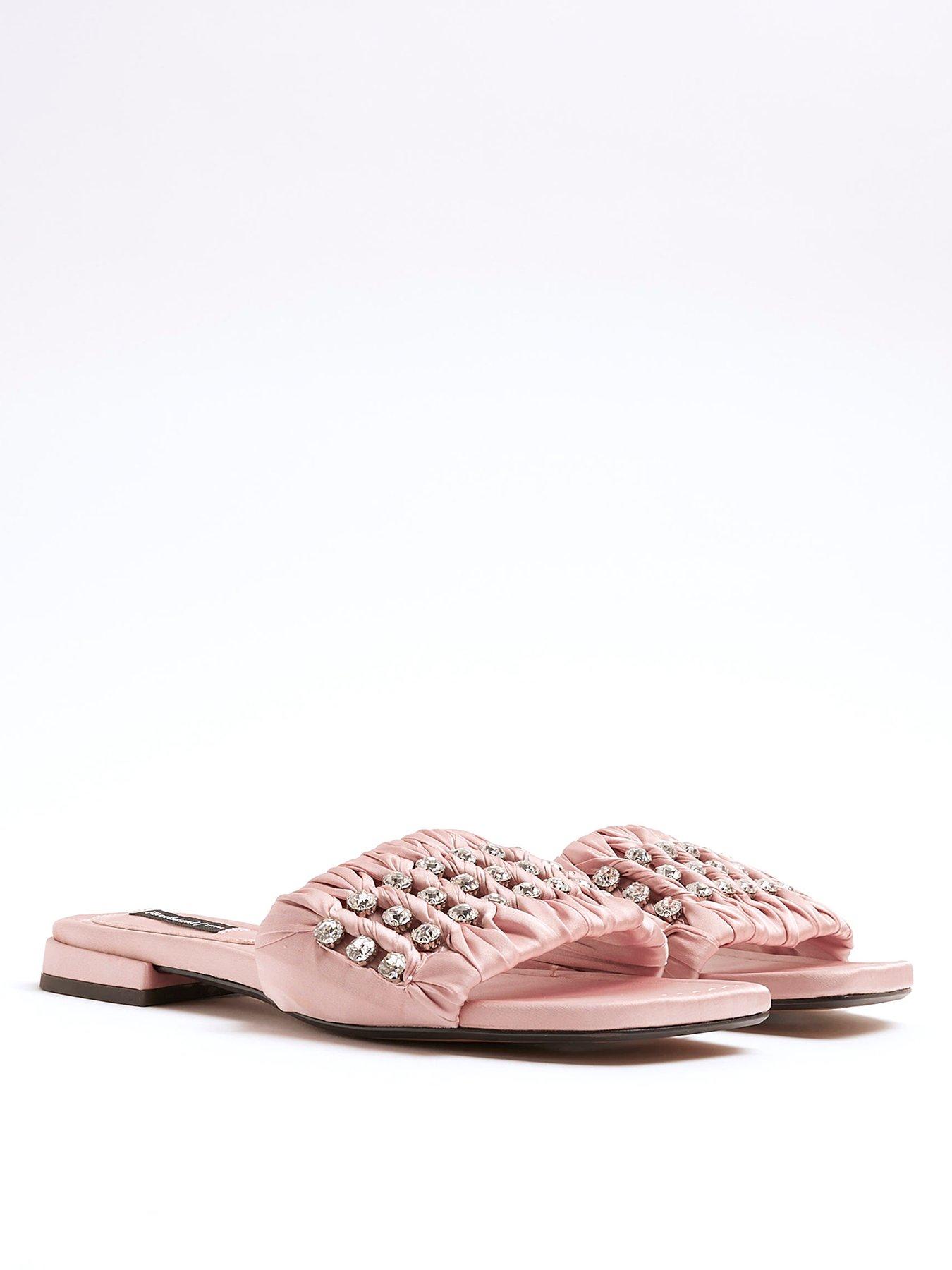 river-island-embellished-ruched-flat-sandal-pinkoutfit