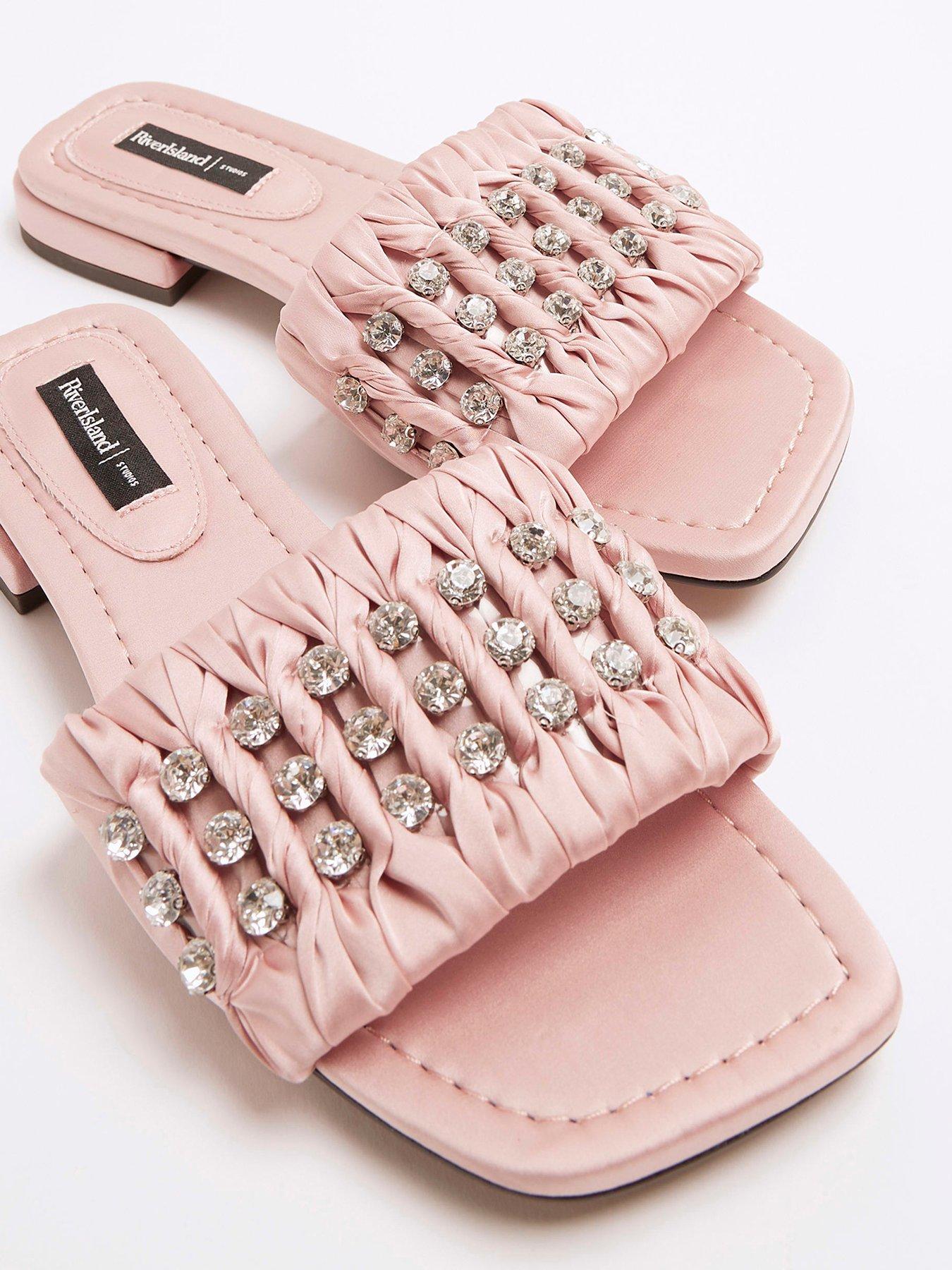 river-island-embellished-ruched-flat-sandal-pinkdetail