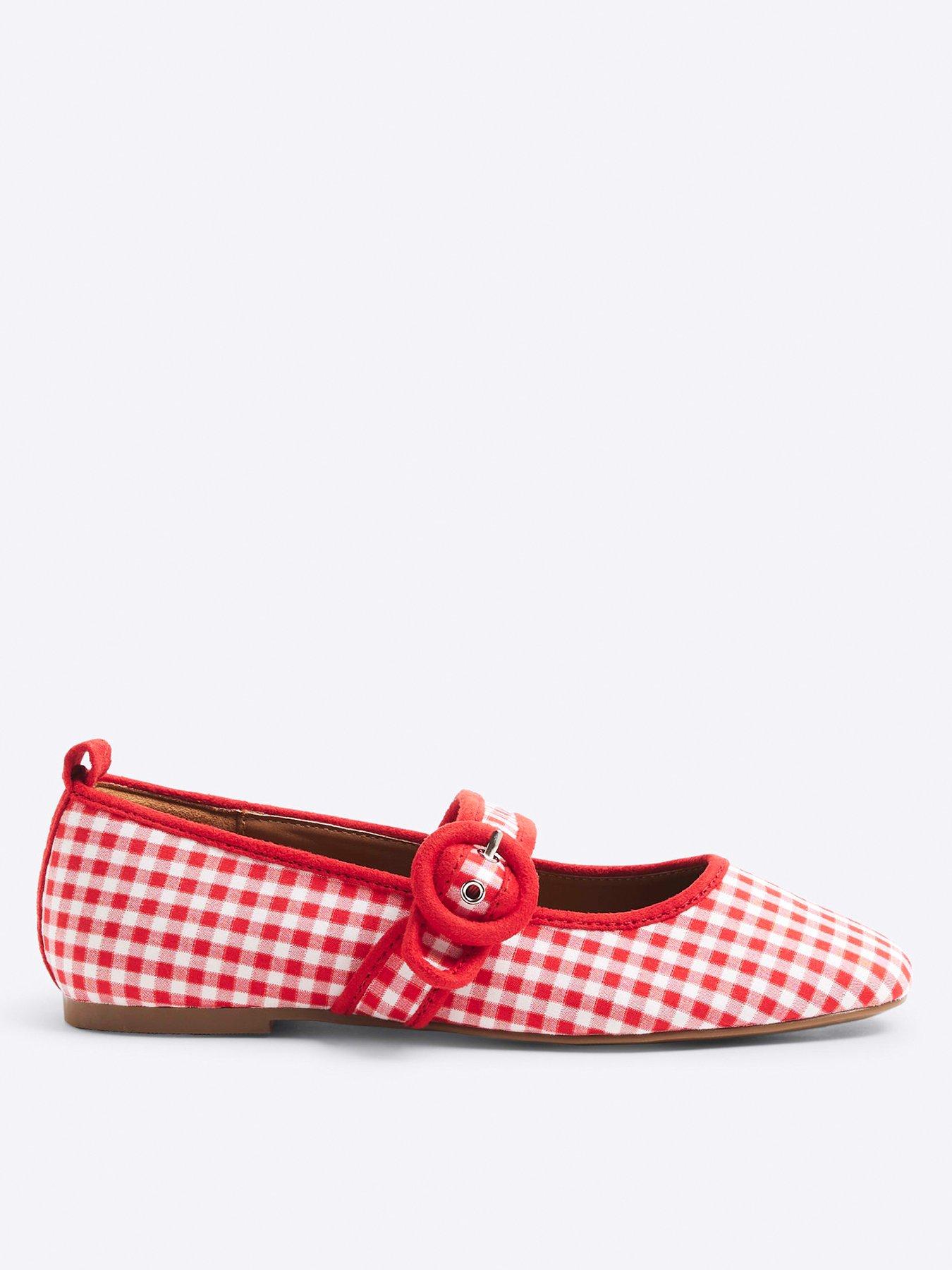 undefined Gingham Many Janes - Red