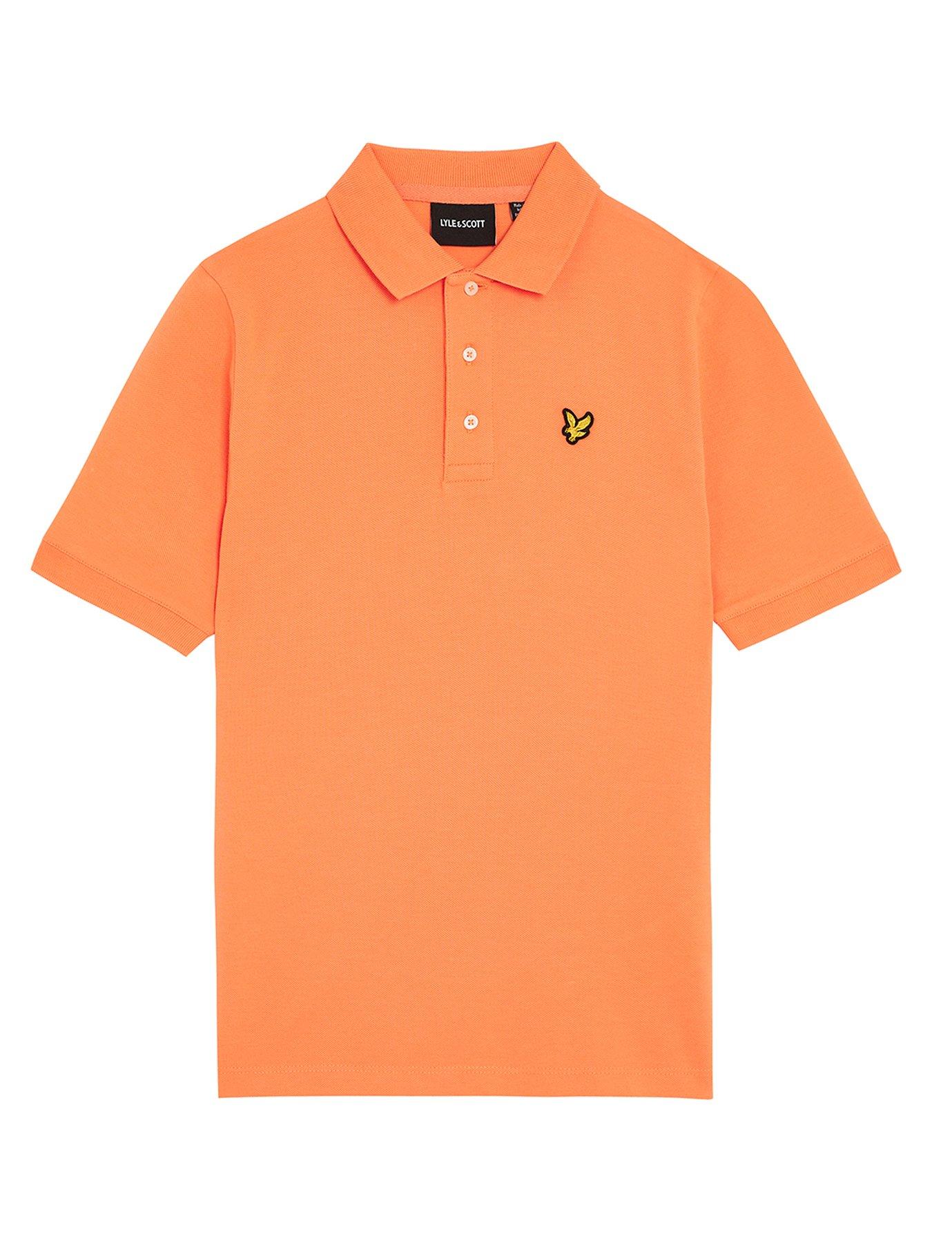 undefined Boys Short Sleeve Polo Shirt - Orange