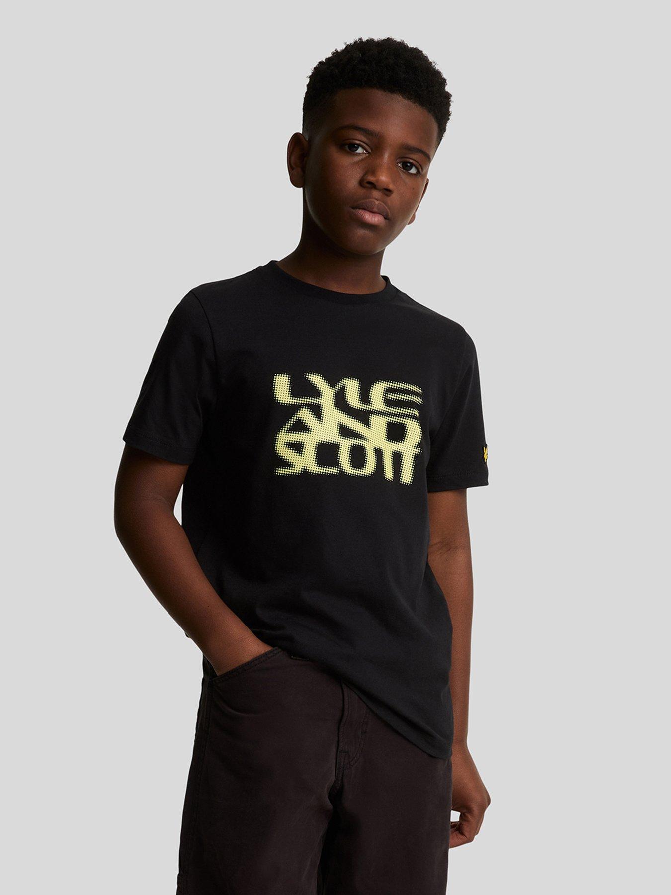 undefined Boys Blur Graphic T-Shirt - Black
