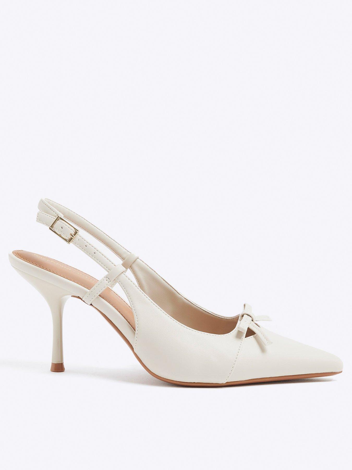 river-island-sling-back-court-shoe-cream