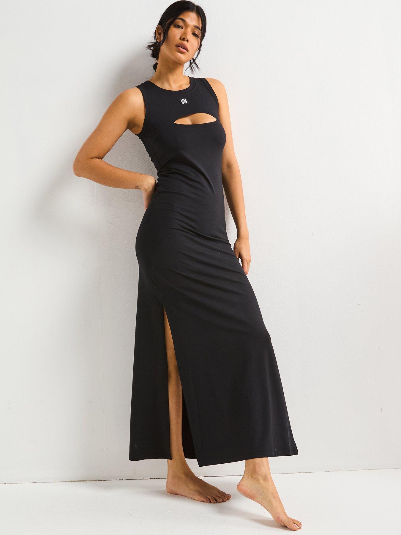Image 3 of 4 of HUGO Ivy Bodycon Midi Dress - Black