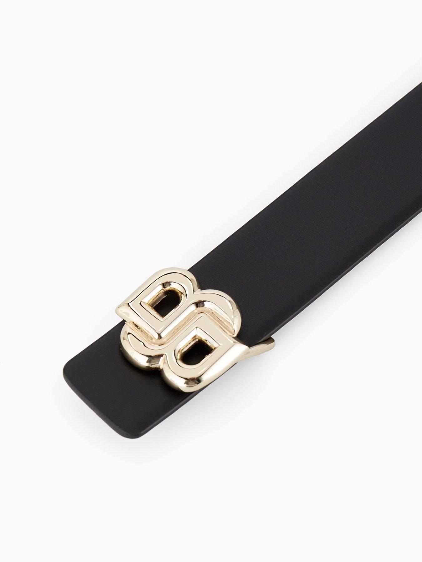 Image 3 of 4 of BOSS Icon Gold Buckle Belt - Black