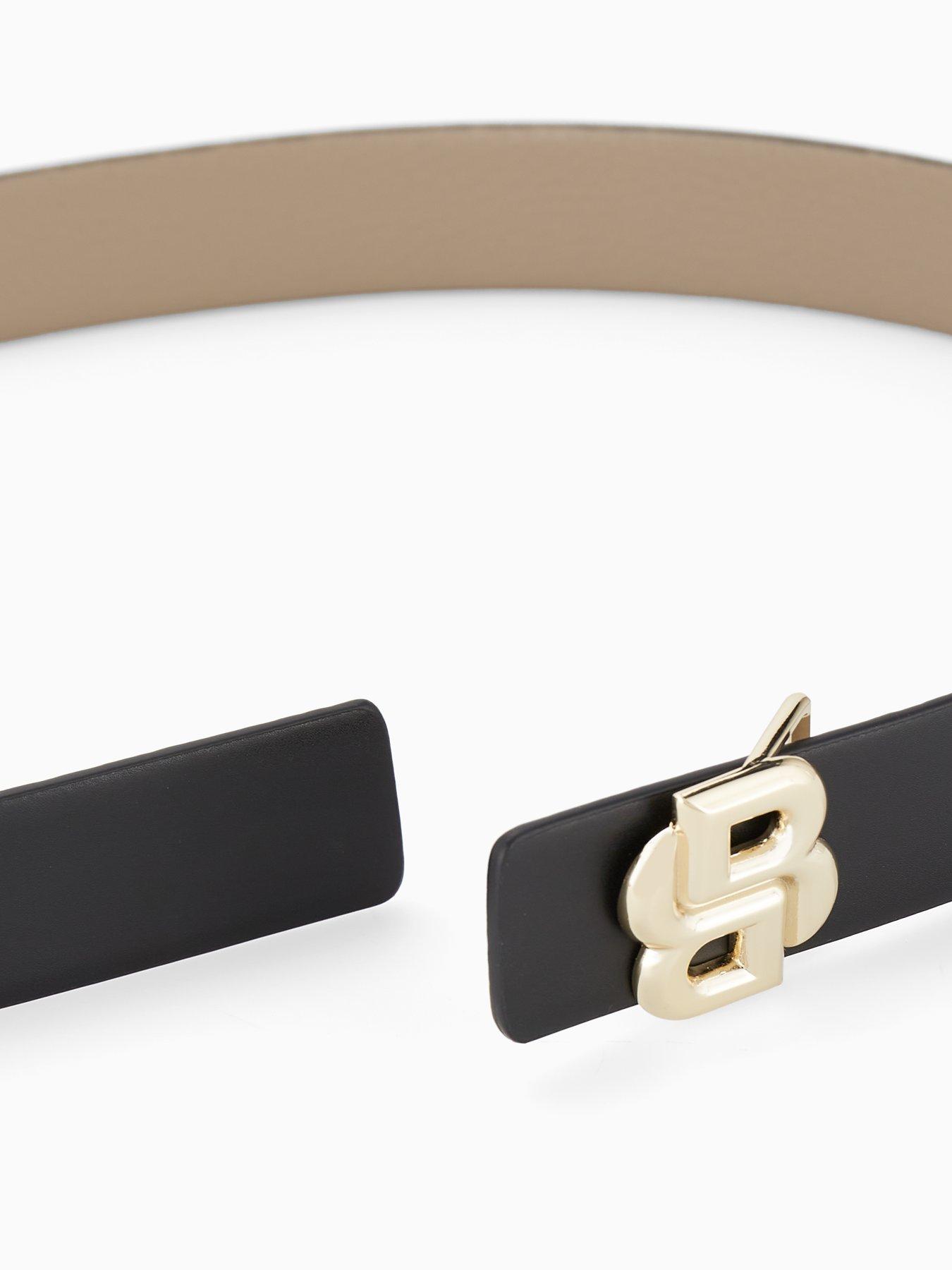 Image 4 of 4 of BOSS Icon Gold Buckle Belt - Black