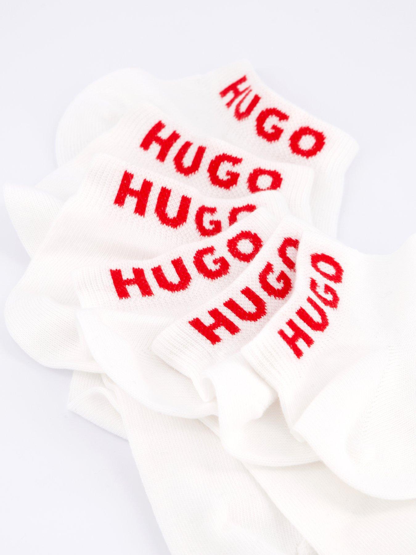 Image 2 of 3 of HUGO 3 Pack Ankle Sock- White