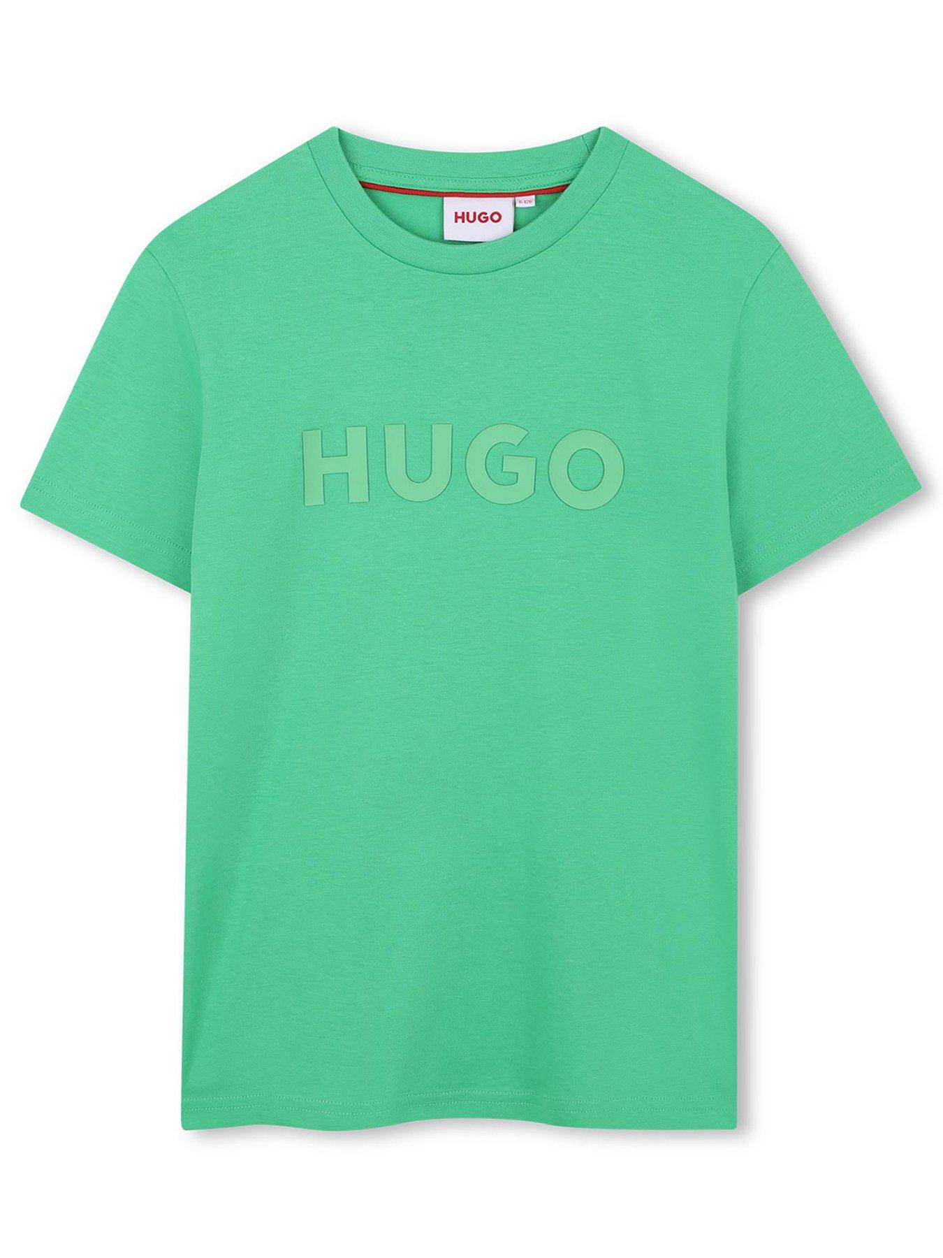 Image 1 of 3 of HUGO Boys Short Sleeve Logo T-Shirt - Green