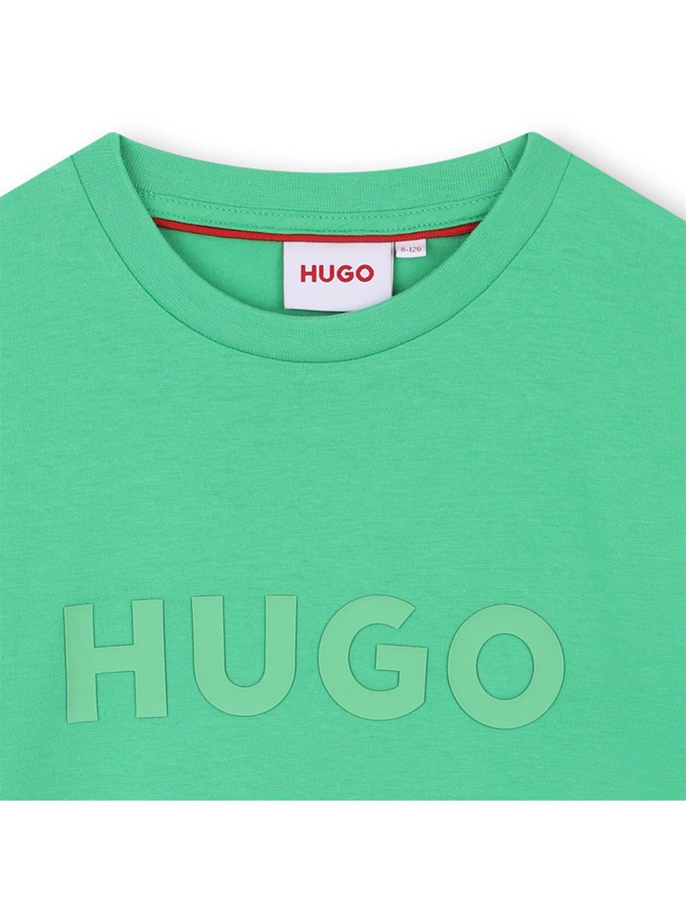 Image 3 of 3 of HUGO Boys Short Sleeve Logo T-Shirt - Green