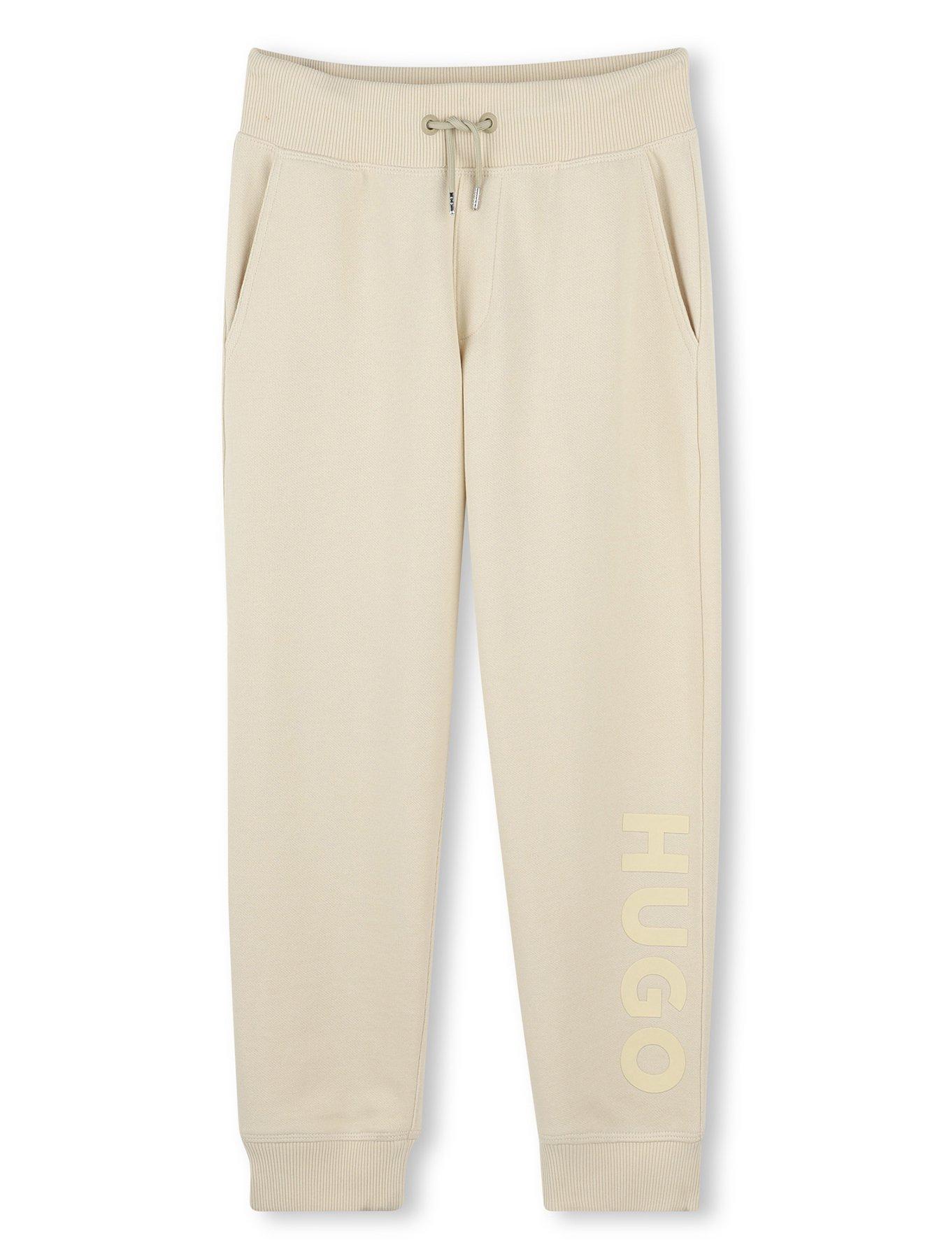 hugo-boys-logo-jog-pants-beige