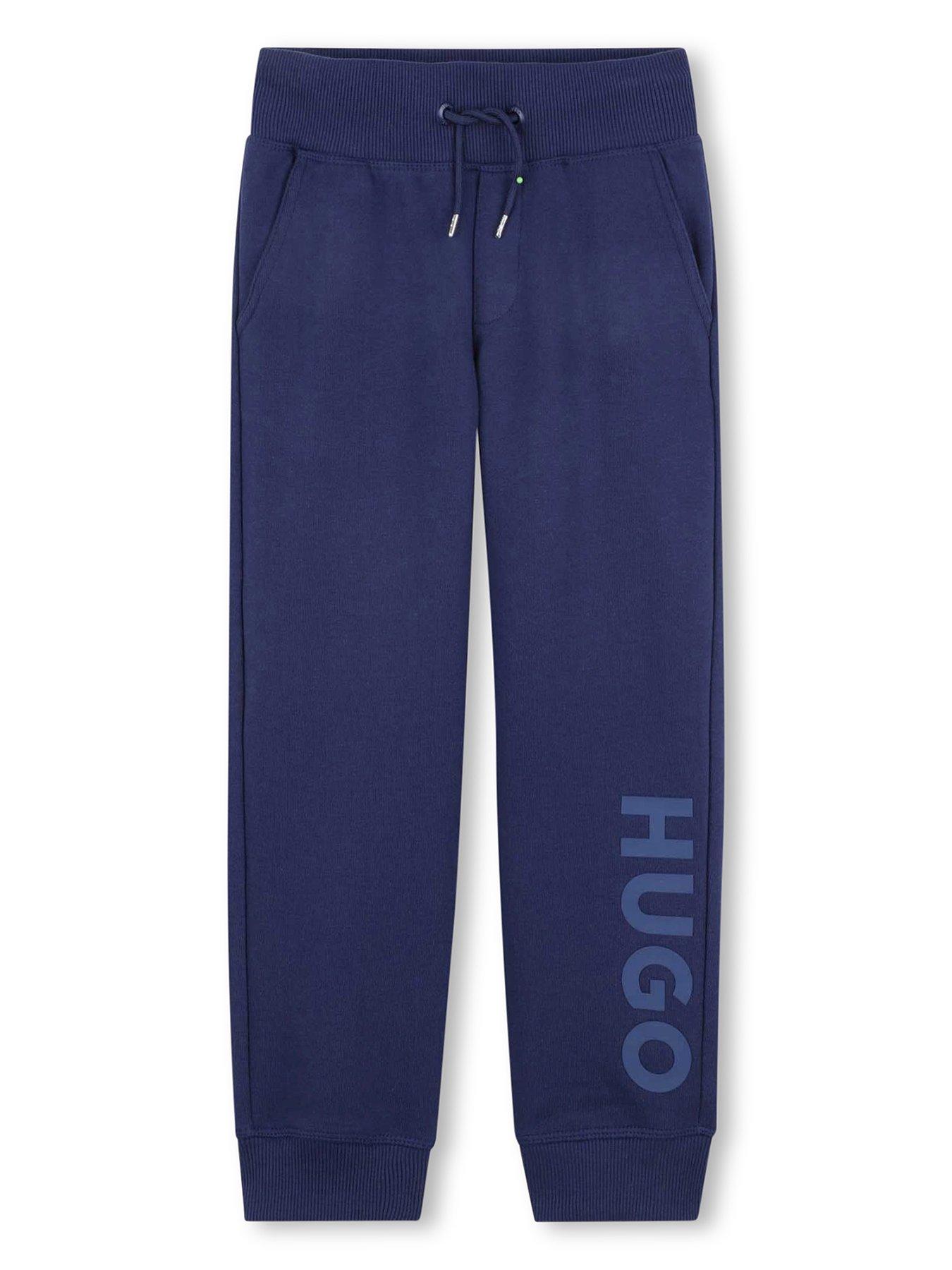 HUGO Boys Logo Jog Pants - Navy