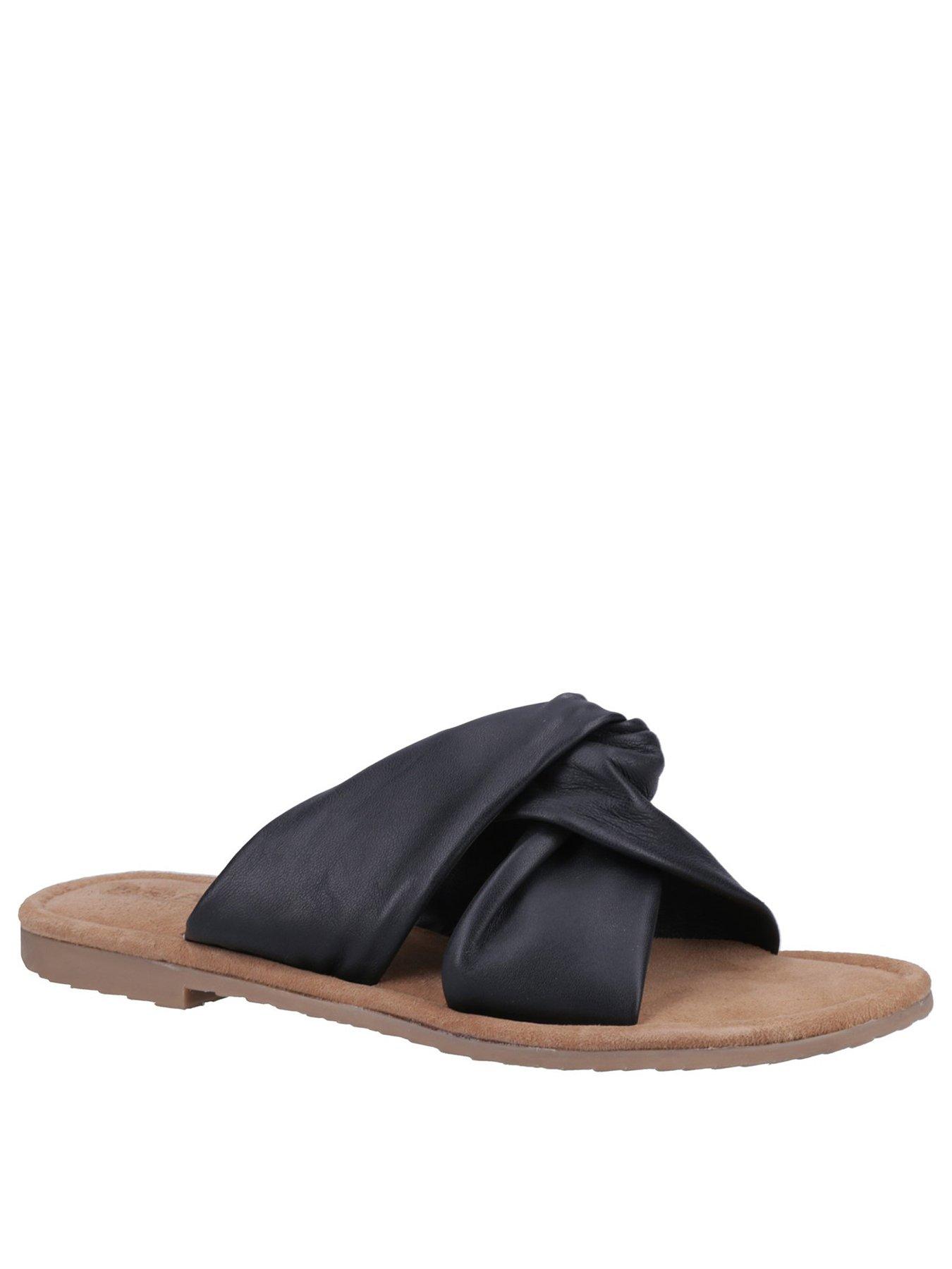 Image 2 of 4 of Hush Puppies Amy Wide Fit Sandal - Black
