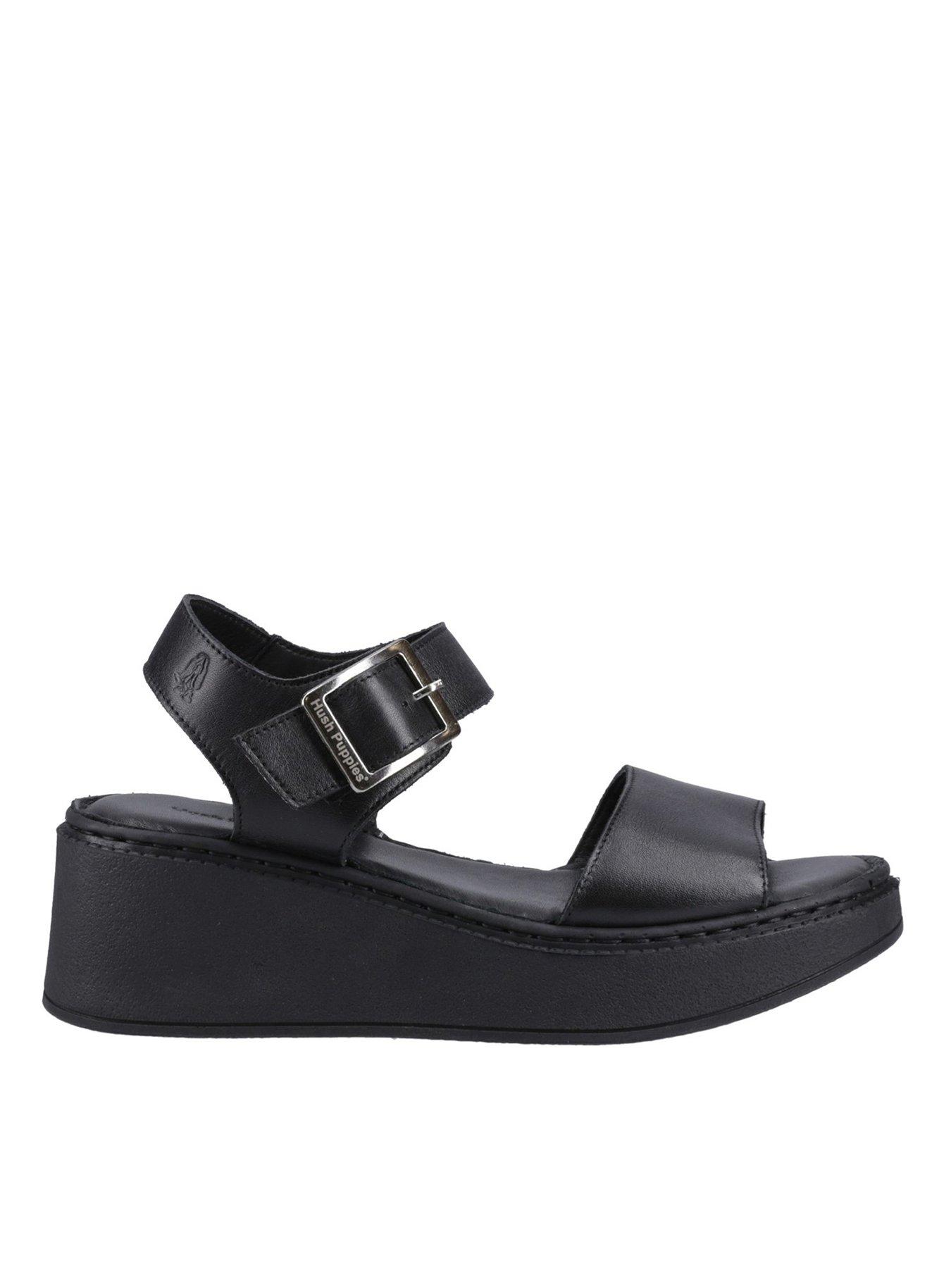 Image 1 of 5 of Hush Puppies Beatrix Wedge Sandal - Black