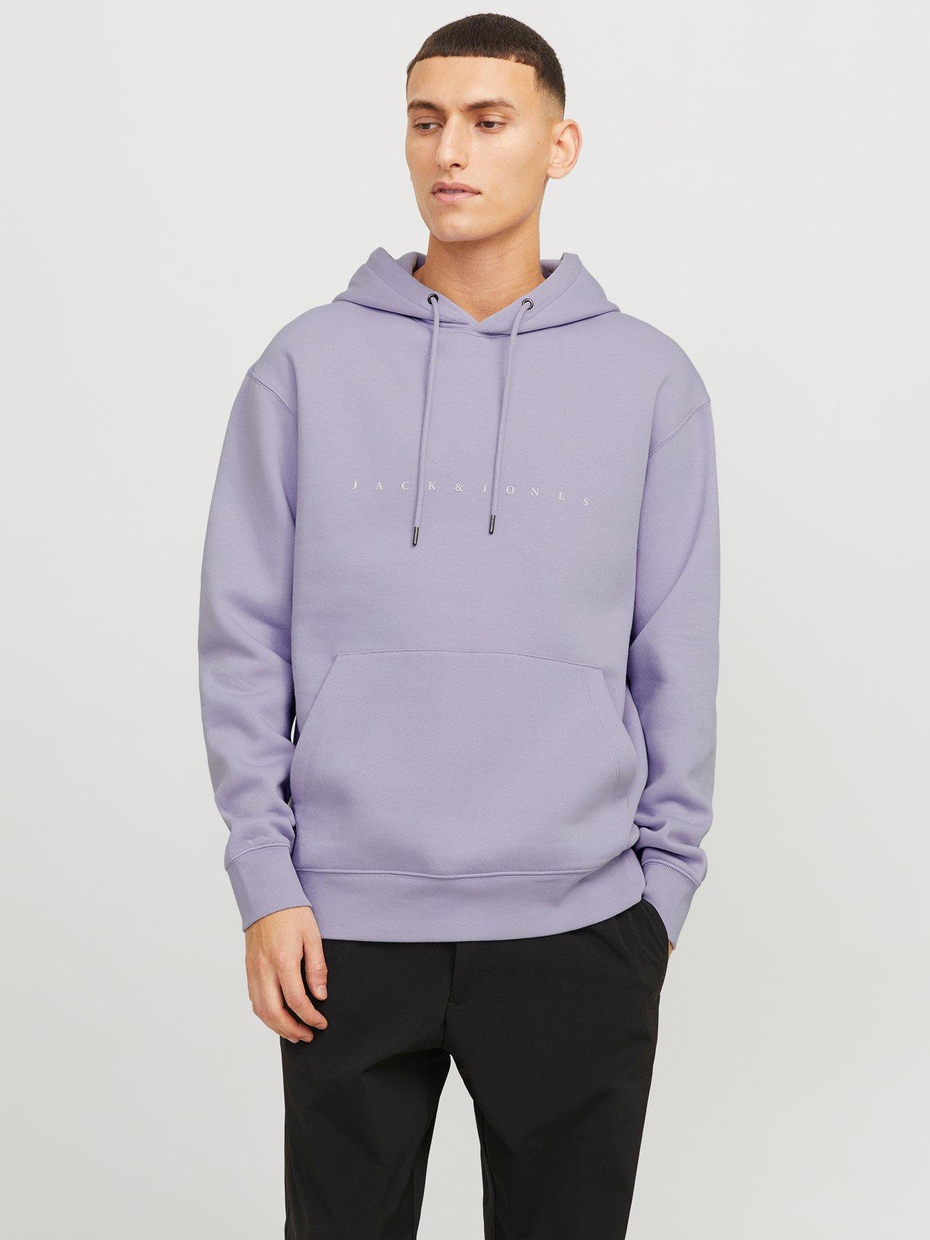 Image 1 of 6 of Jack & Jones Star Hoodie - Light Purple