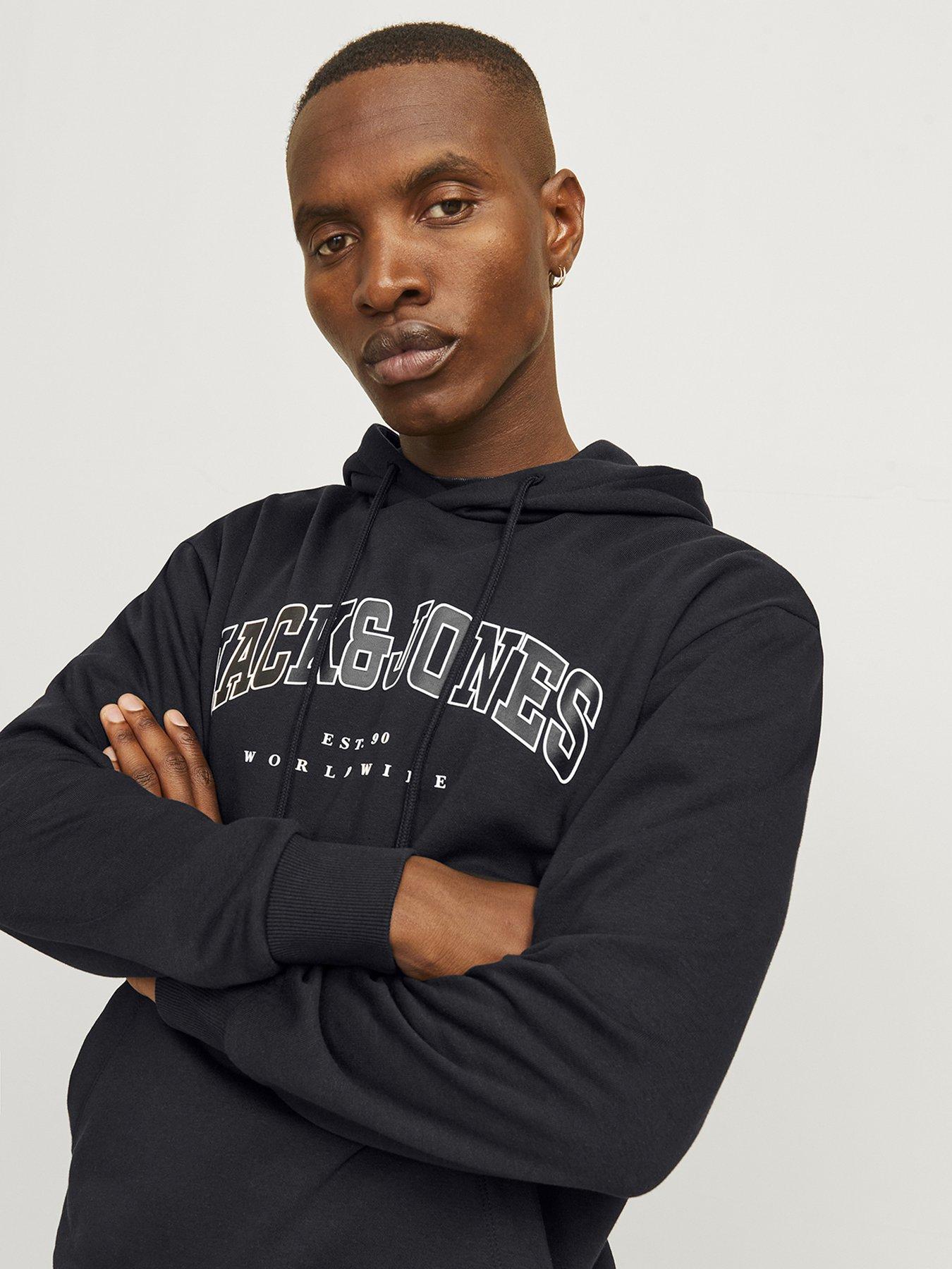 Image 4 of 6 of Jack & Jones Caleb Varsity Hoodie - Black