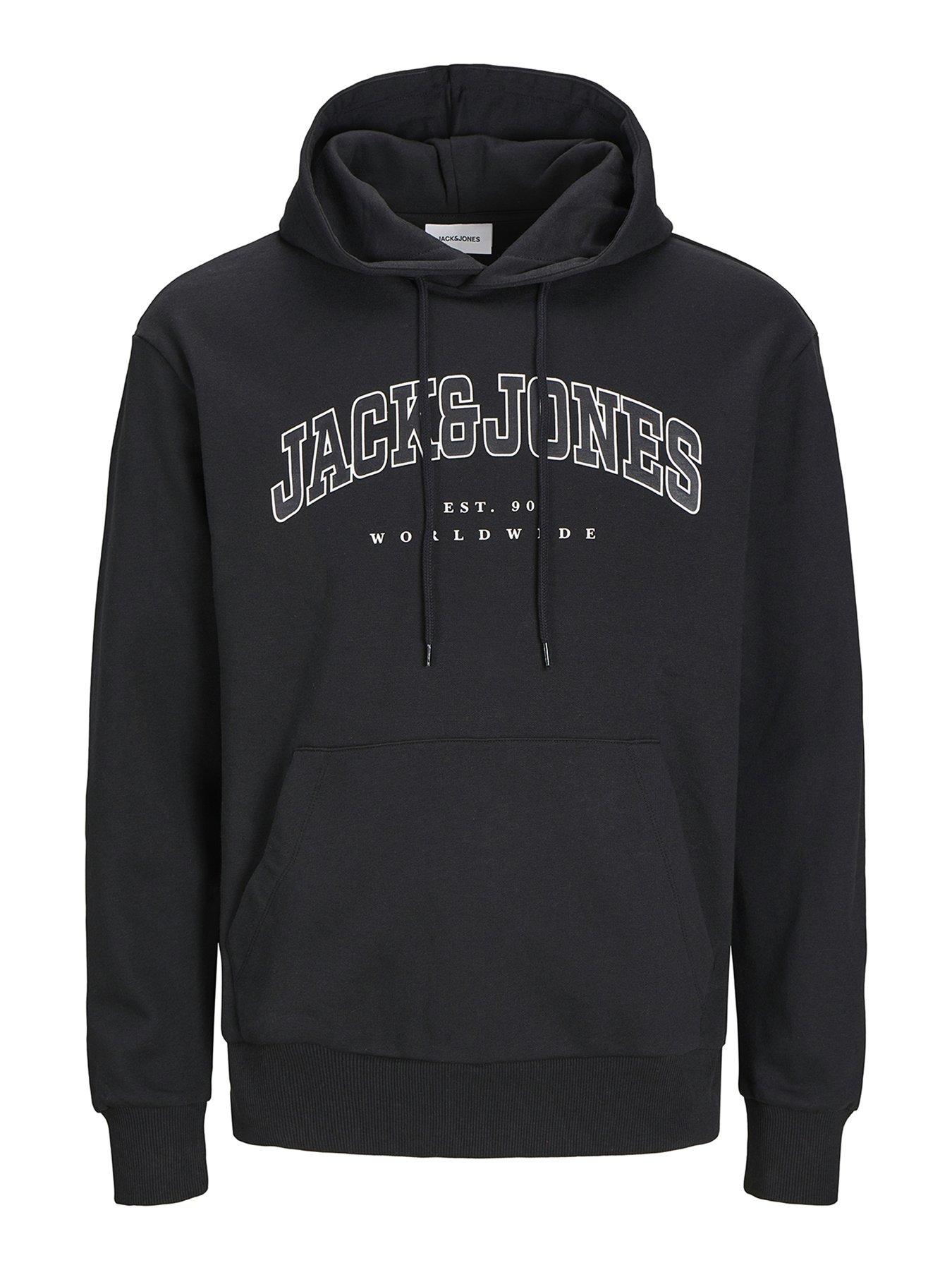 Image 5 of 6 of Jack & Jones Caleb Varsity Hoodie - Black