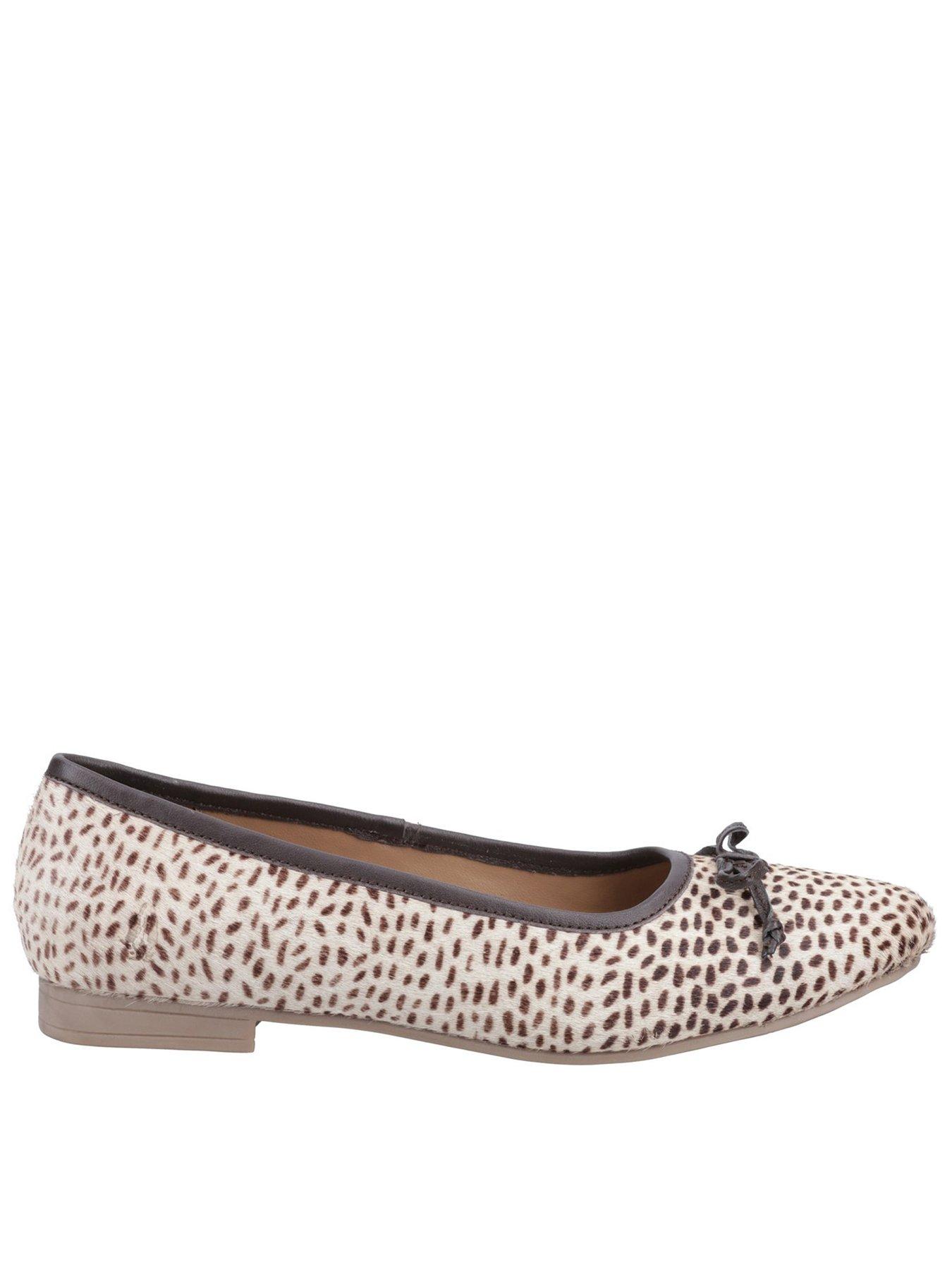 Hush Puppies Naomi Suede Ballet Flat Pumps - Animal Print