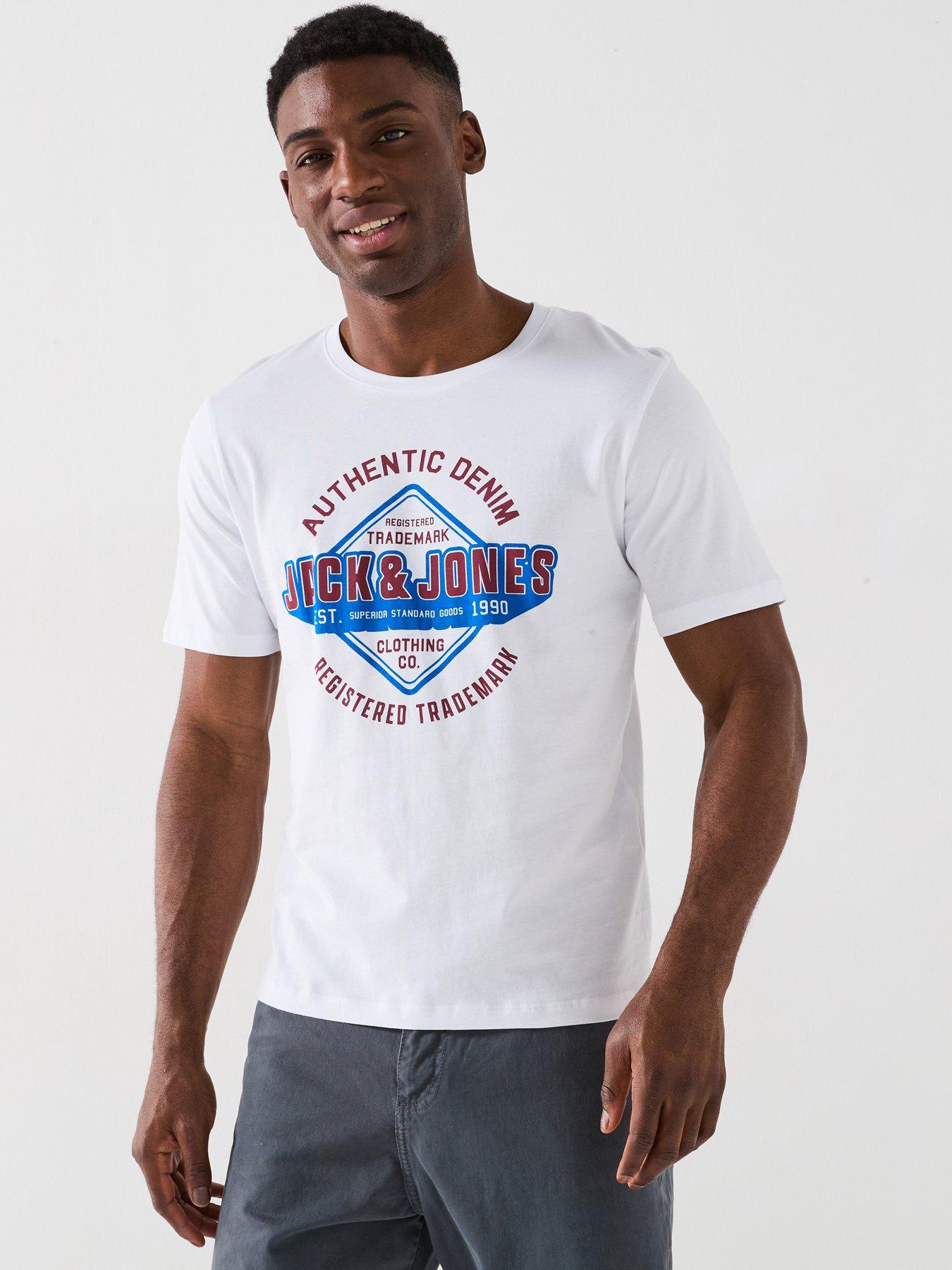 Image of Jack & Jones Logo T-Shirt - White