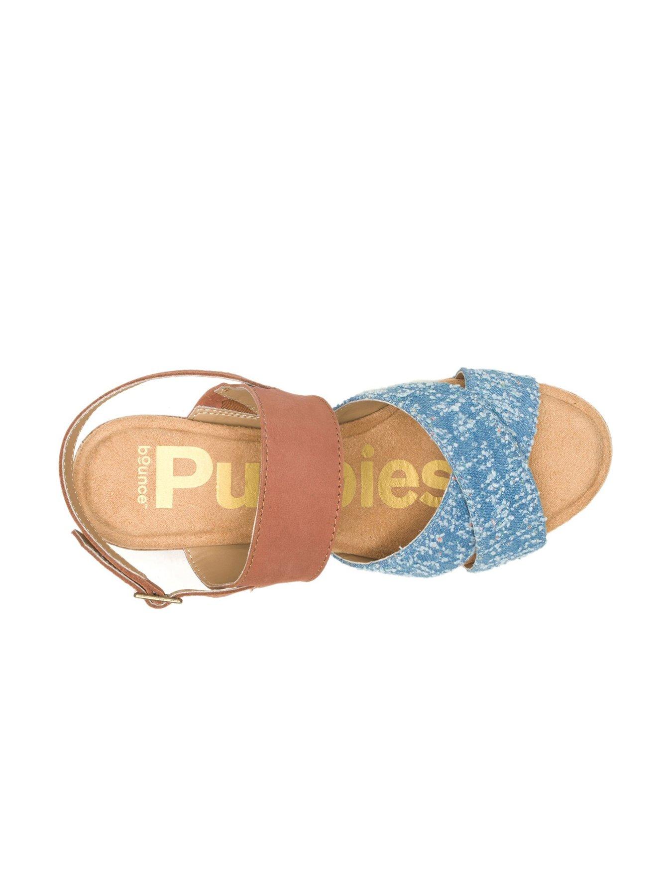 Image 6 of 6 of Hush Puppies Willow Cross Strap Wedge Sandal - Denim
