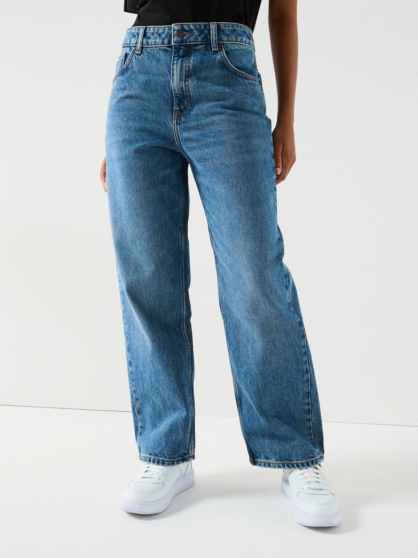 Image 1 of 4 of HUGO Leni Relaxed Fit Jeans - Blue