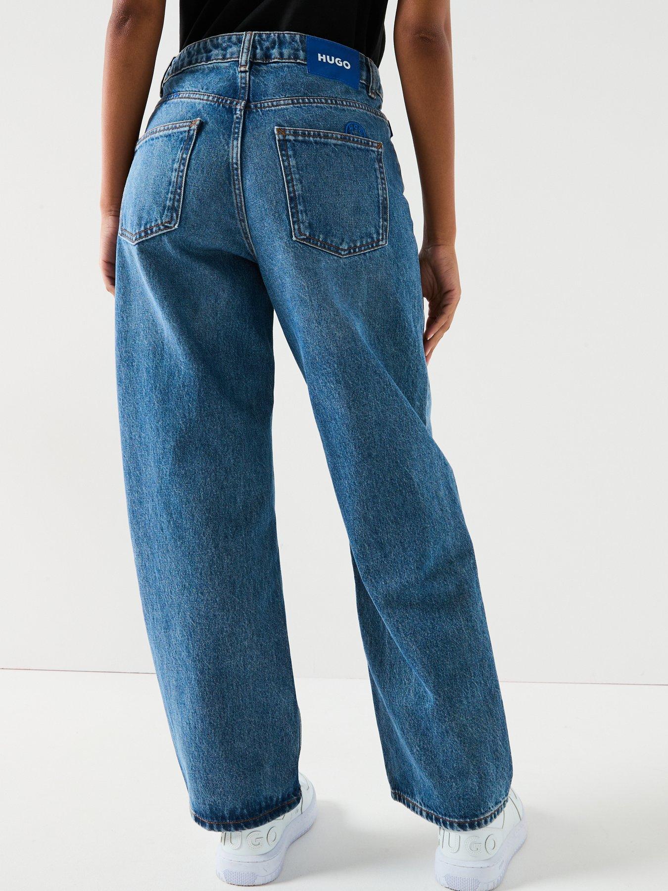 Image 2 of 4 of HUGO Leni Relaxed Fit Jeans - Blue