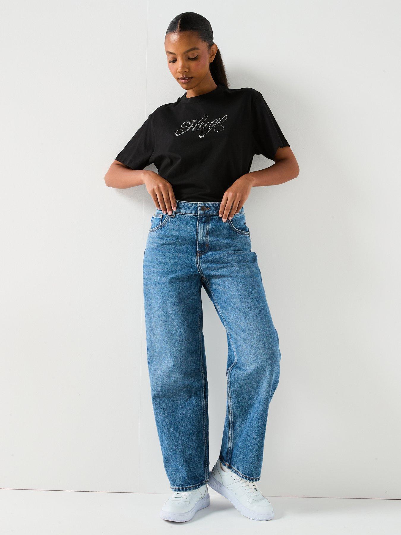 Image 3 of 4 of HUGO Leni Relaxed Fit Jeans - Blue