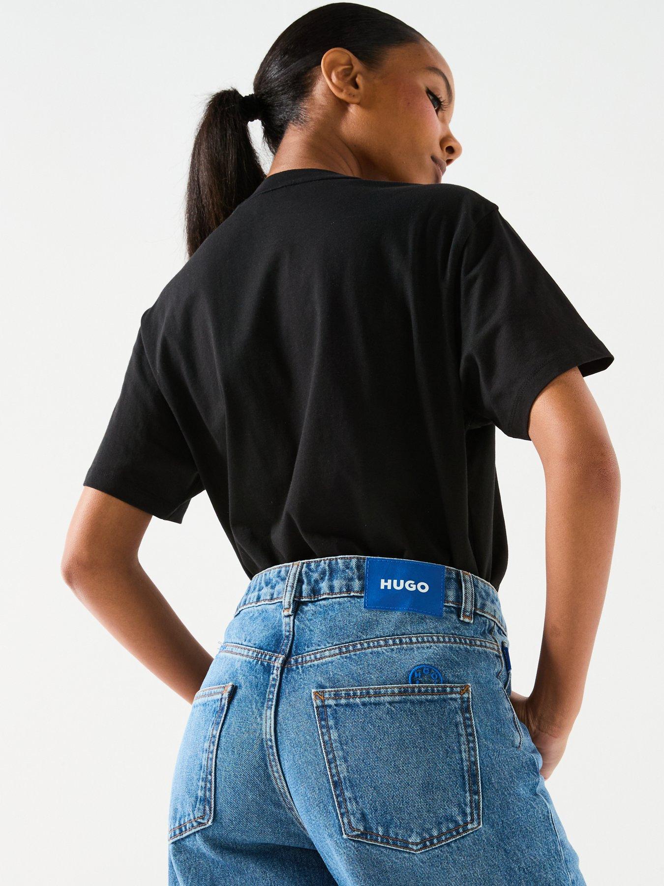 Image 4 of 4 of HUGO Leni Relaxed Fit Jeans - Blue