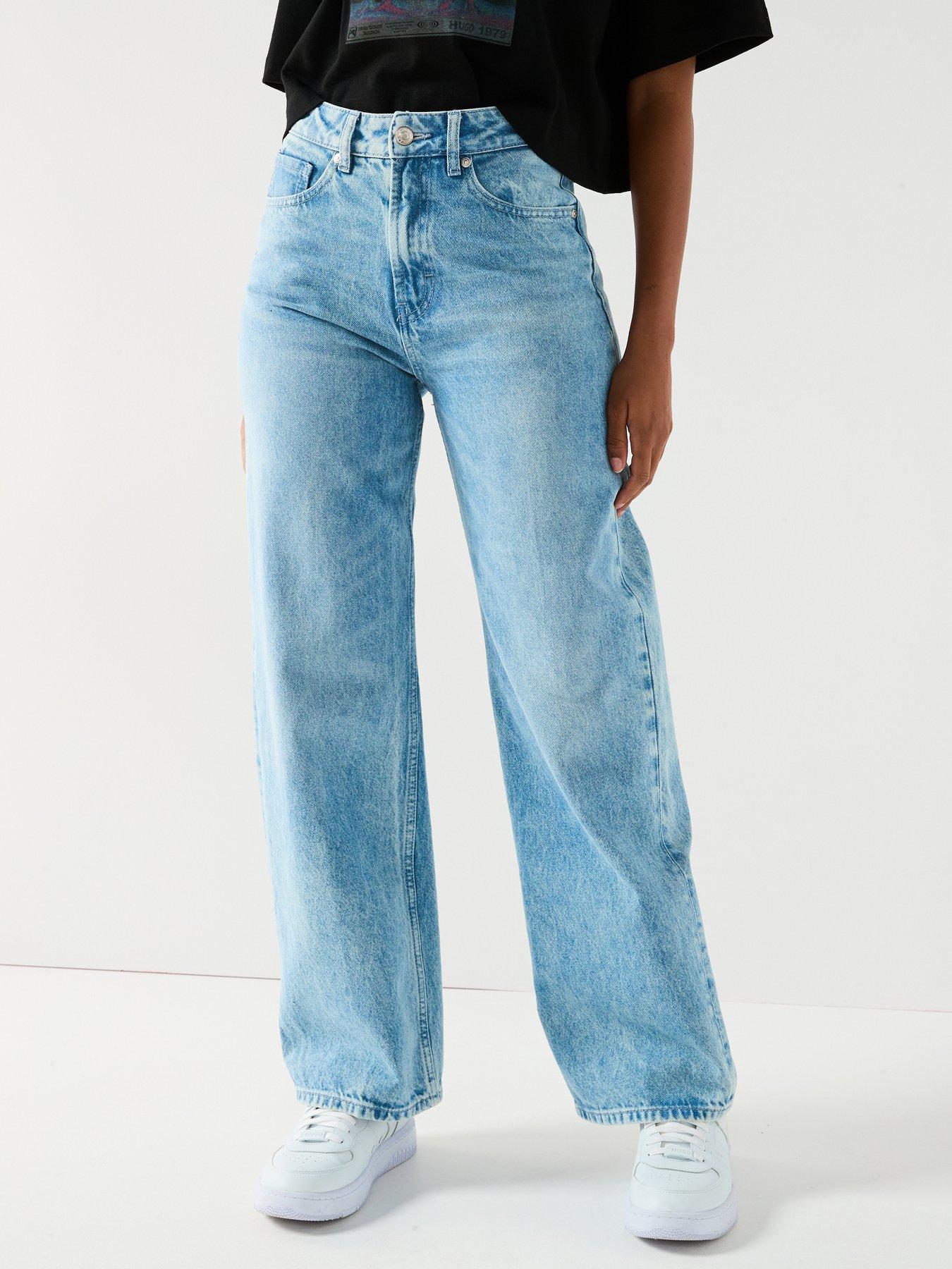 HUGO 937 Straight Leg Jean - Turquoise/Aqua Blue