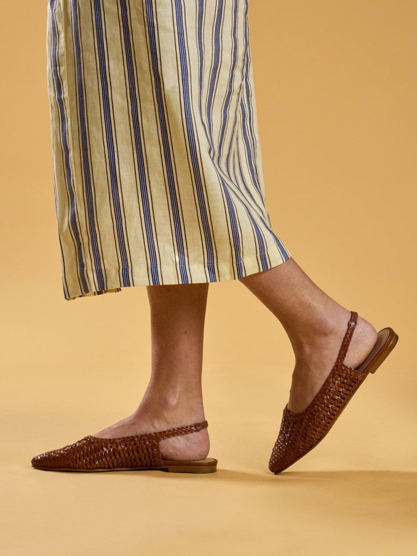 Hush Puppies Dalia Woven Slingback Shoe - Tan