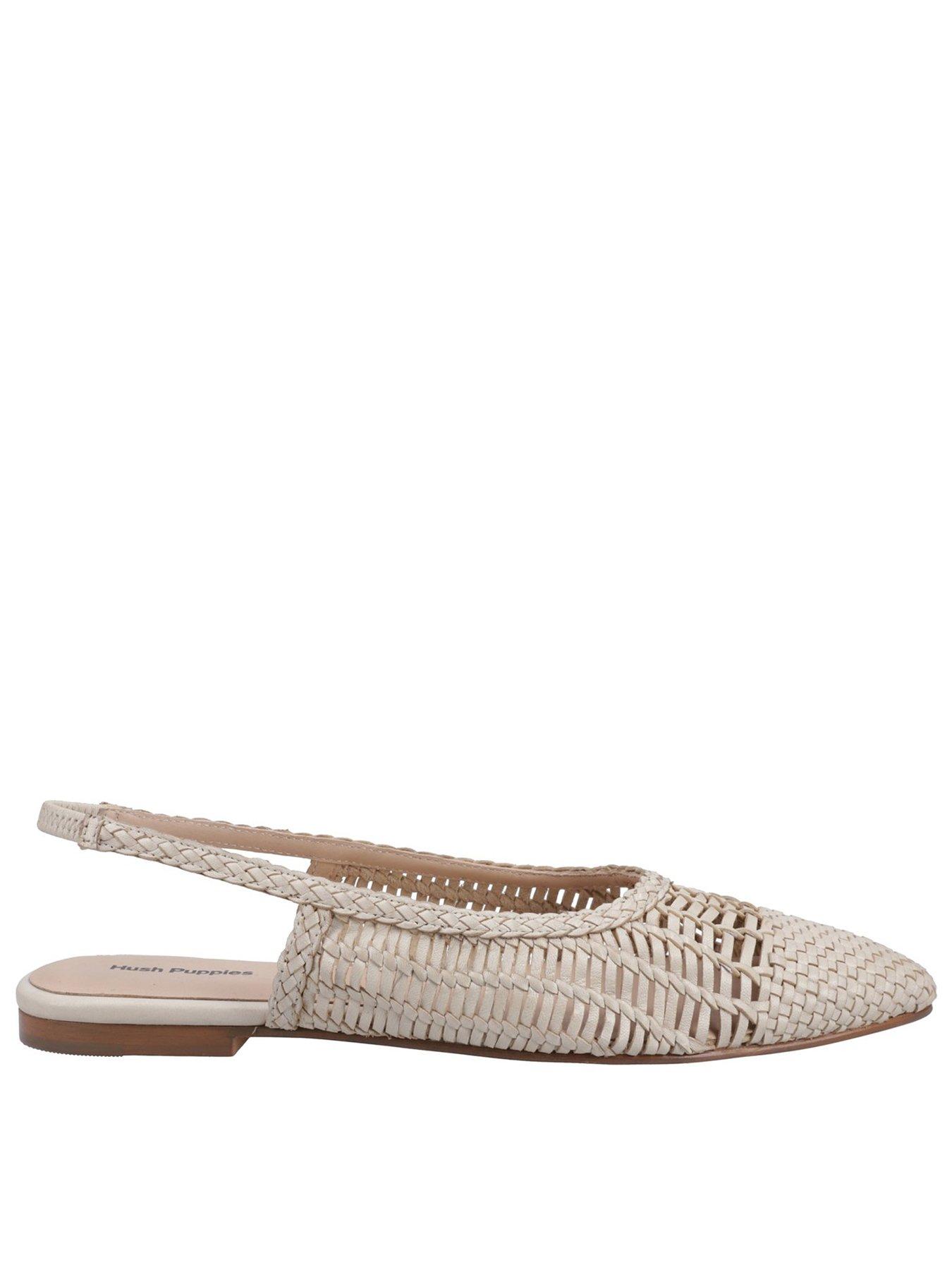 Hush Puppies Dalia Woven Slingback Shoe - Cream
