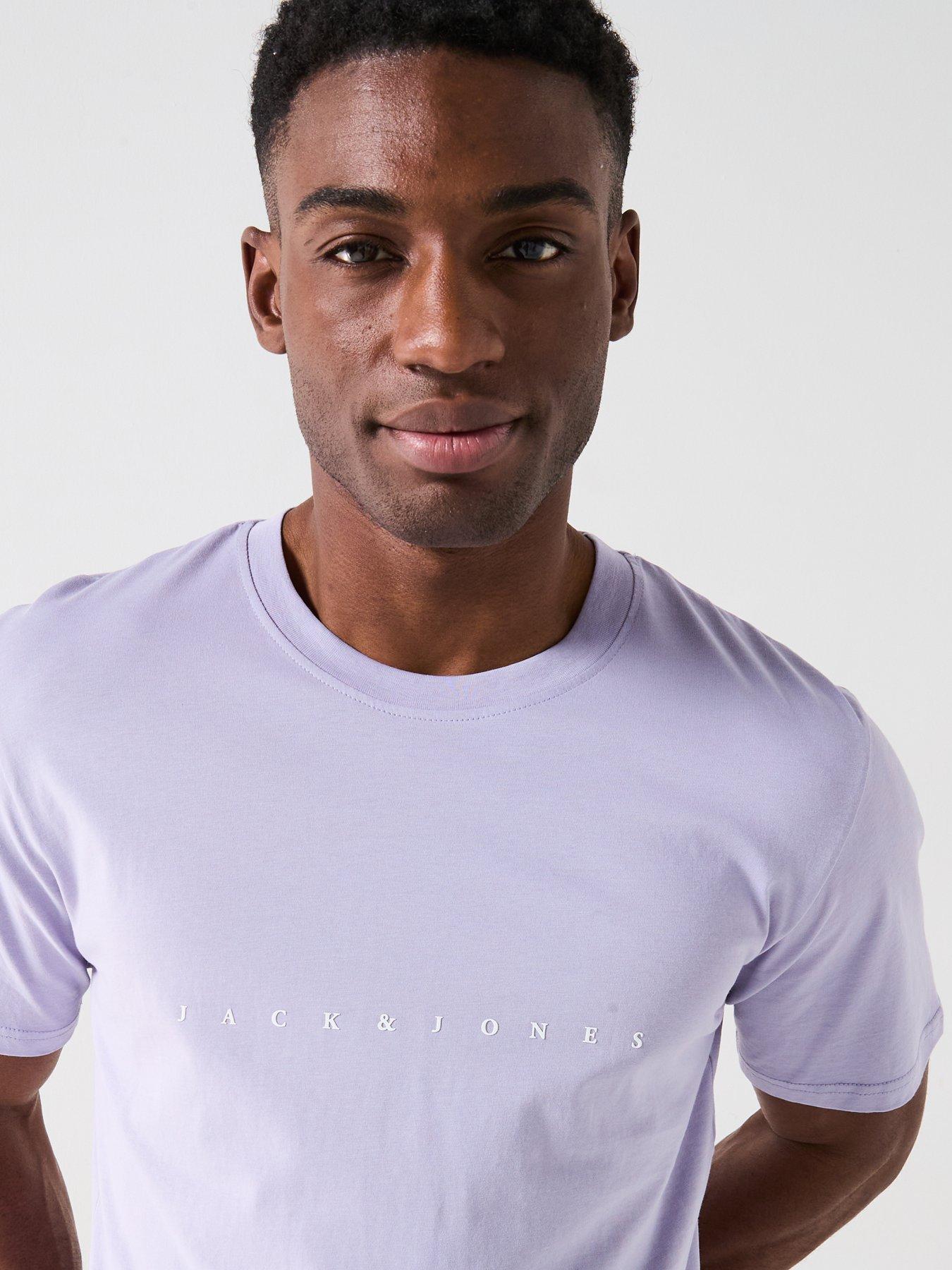 Image 4 of 5 of Jack & Jones Star T-Shirt - Light Purple
