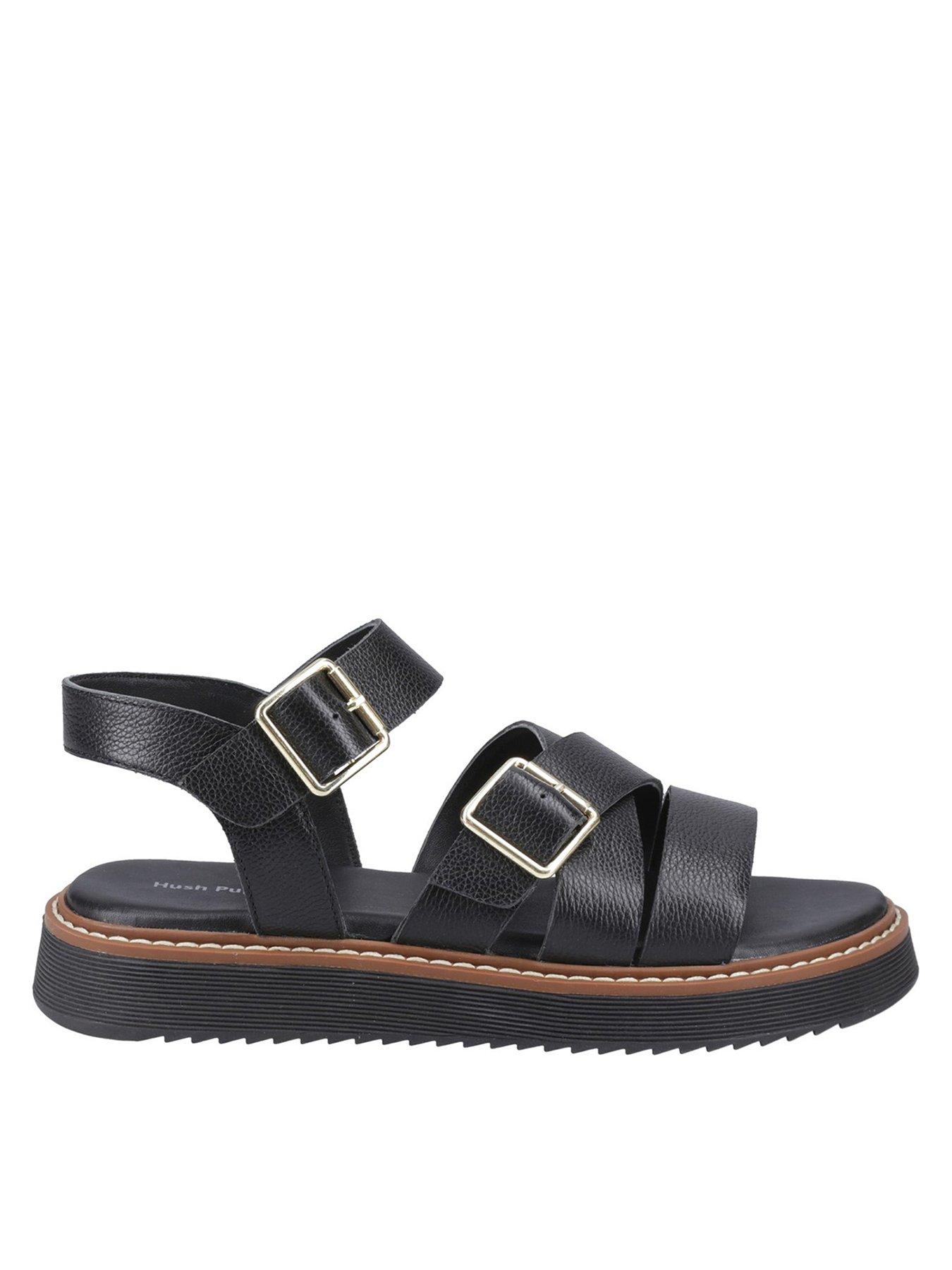 Image of Hush Puppies Cady Leather Sandal - Black
