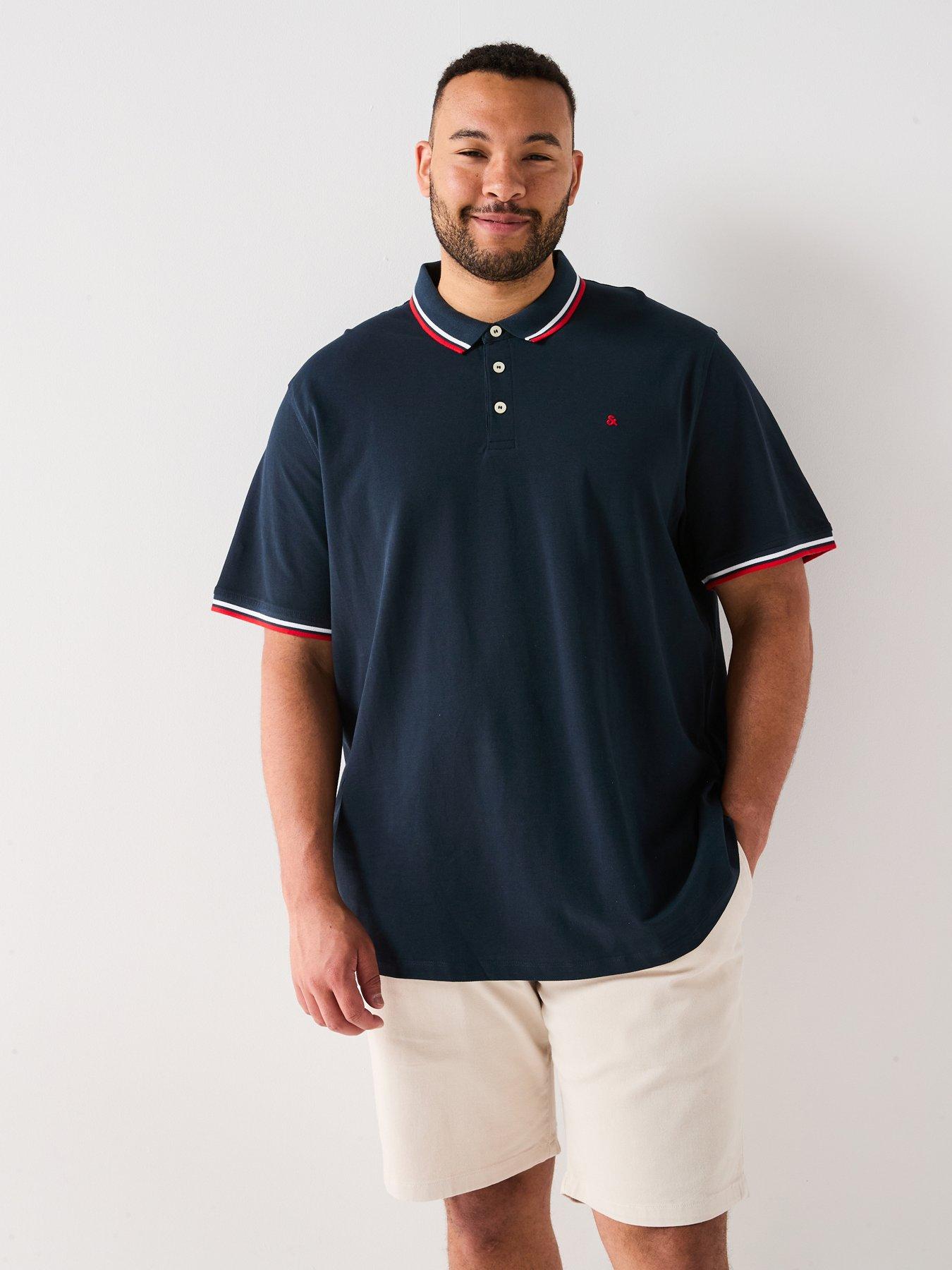 undefined Jack & Jones Plus Paulos Tipped Polo Shirt