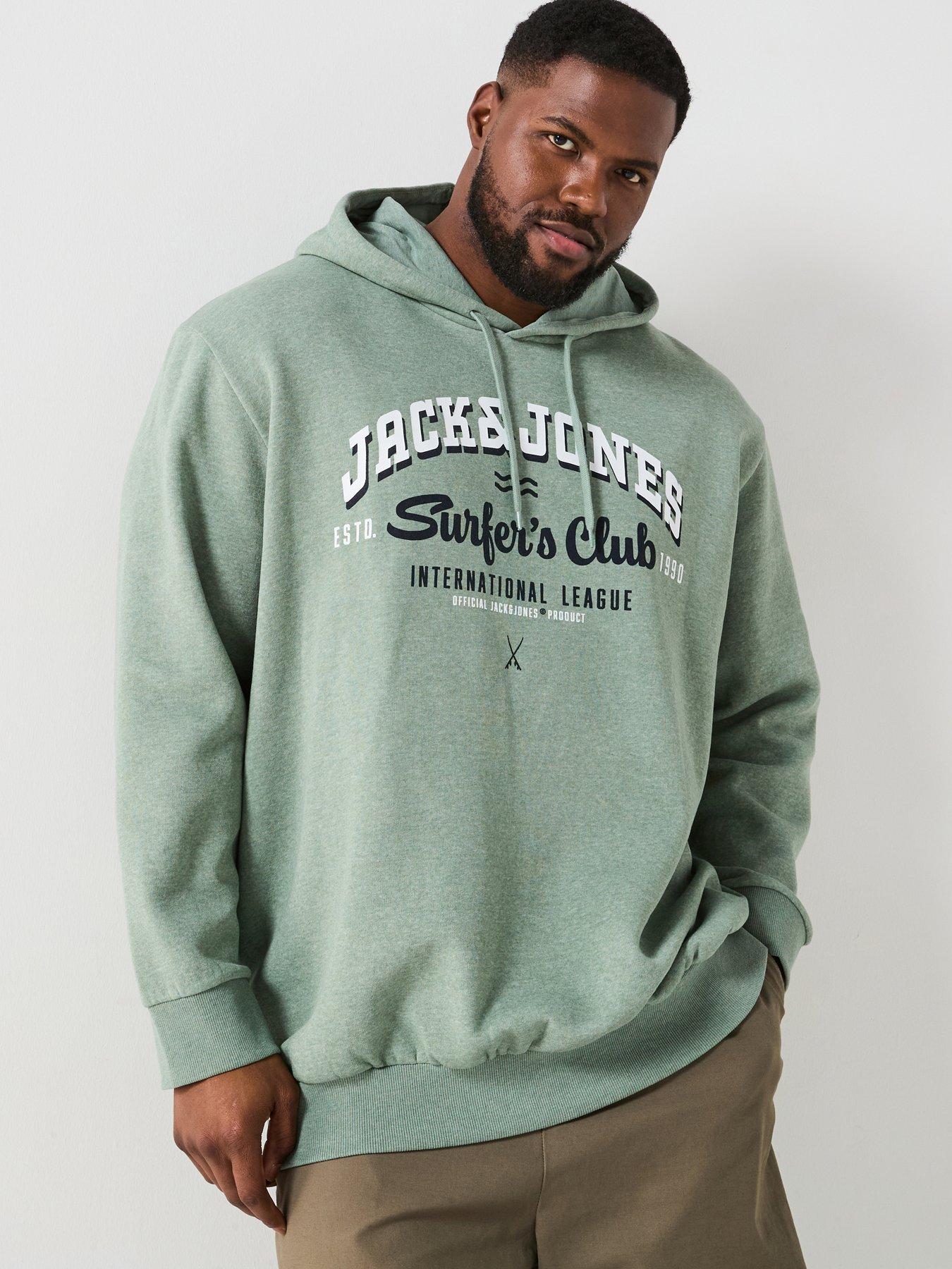 jack-jones-plus-size-logo-hoodie-light-green