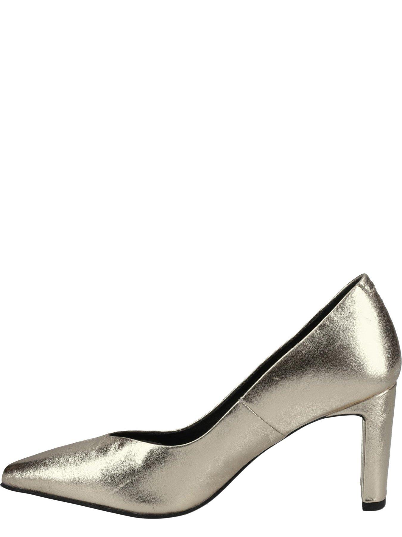 Image 4 of 5 of Hush Puppies Olivia Leather Court Shoe - Gold